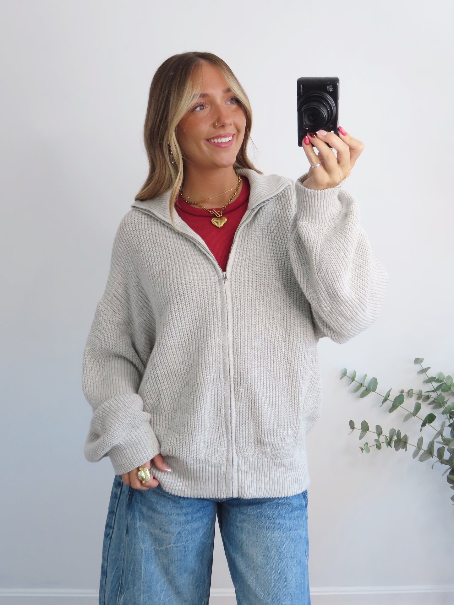 Autumn Stroll Zip Up (Grey)