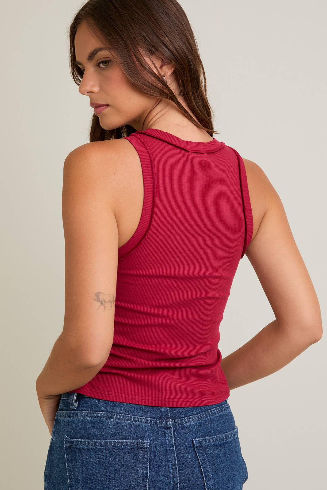 Freeform Inside Out Ribbed Tank