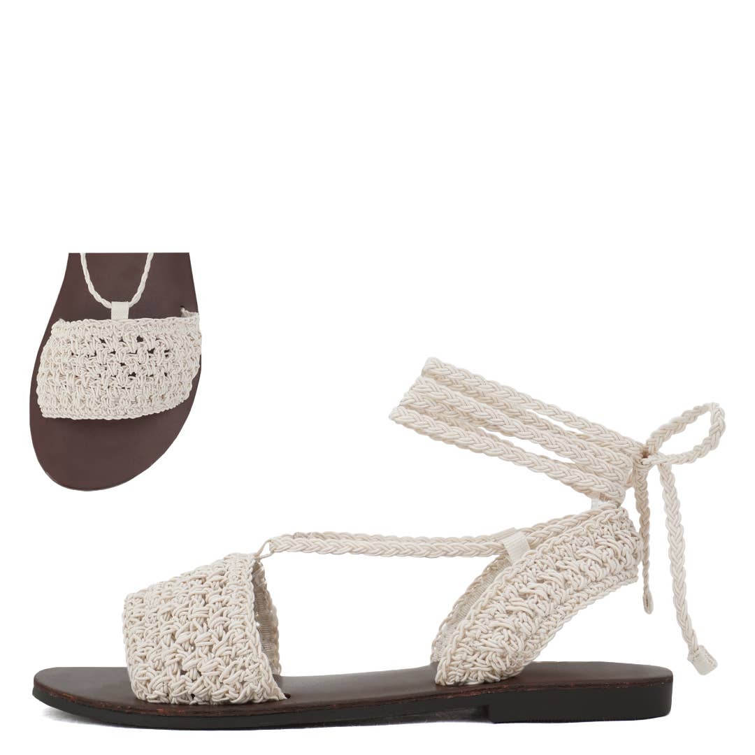 Crochet Lace Up Sandal