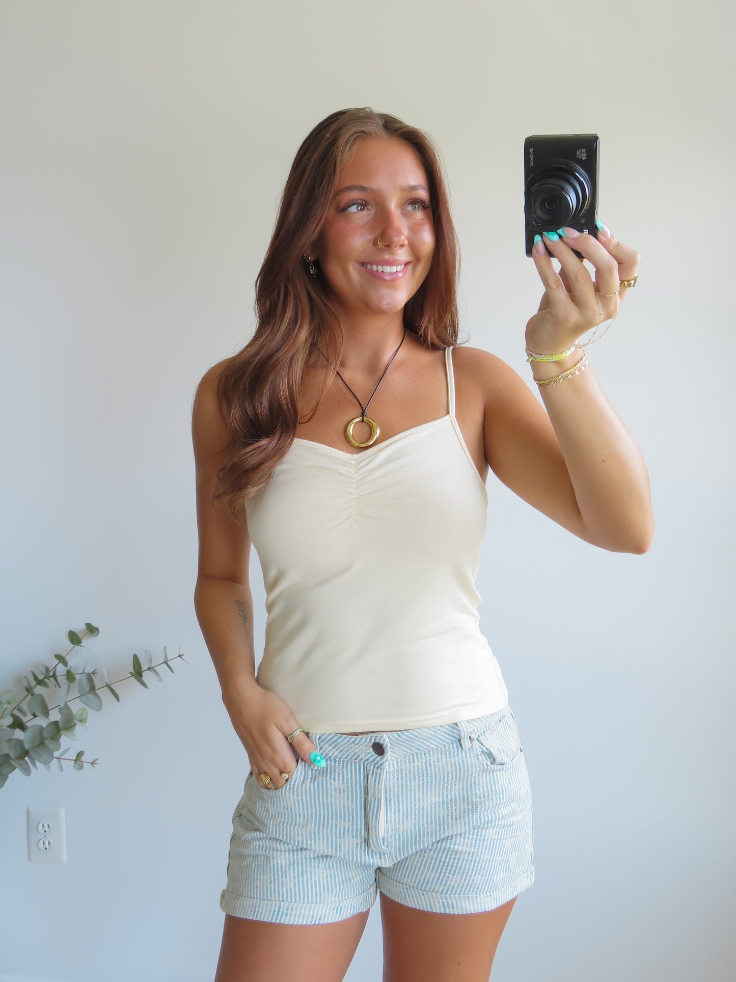 Stars & Stripes Jacquard Denim Shorts