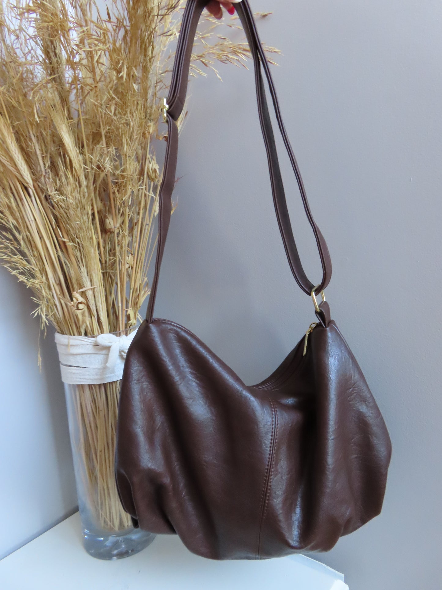 Maple & Mocha Slouch Bag
