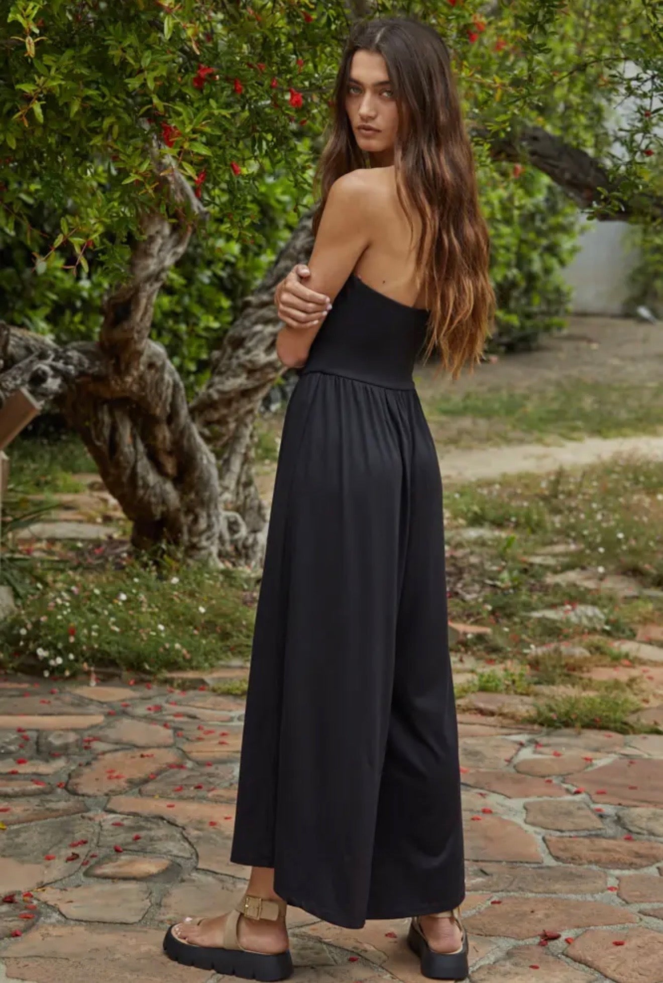 Barefoot Breeze Jumpsuit (Mint & Black)