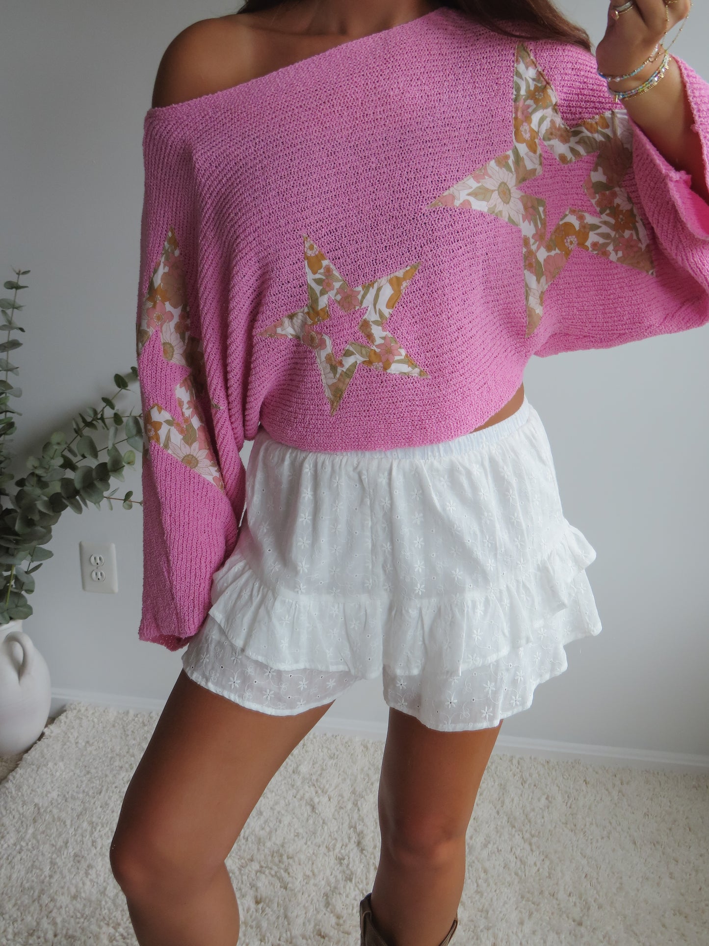 Southern Eyelet Ruffle Shorts