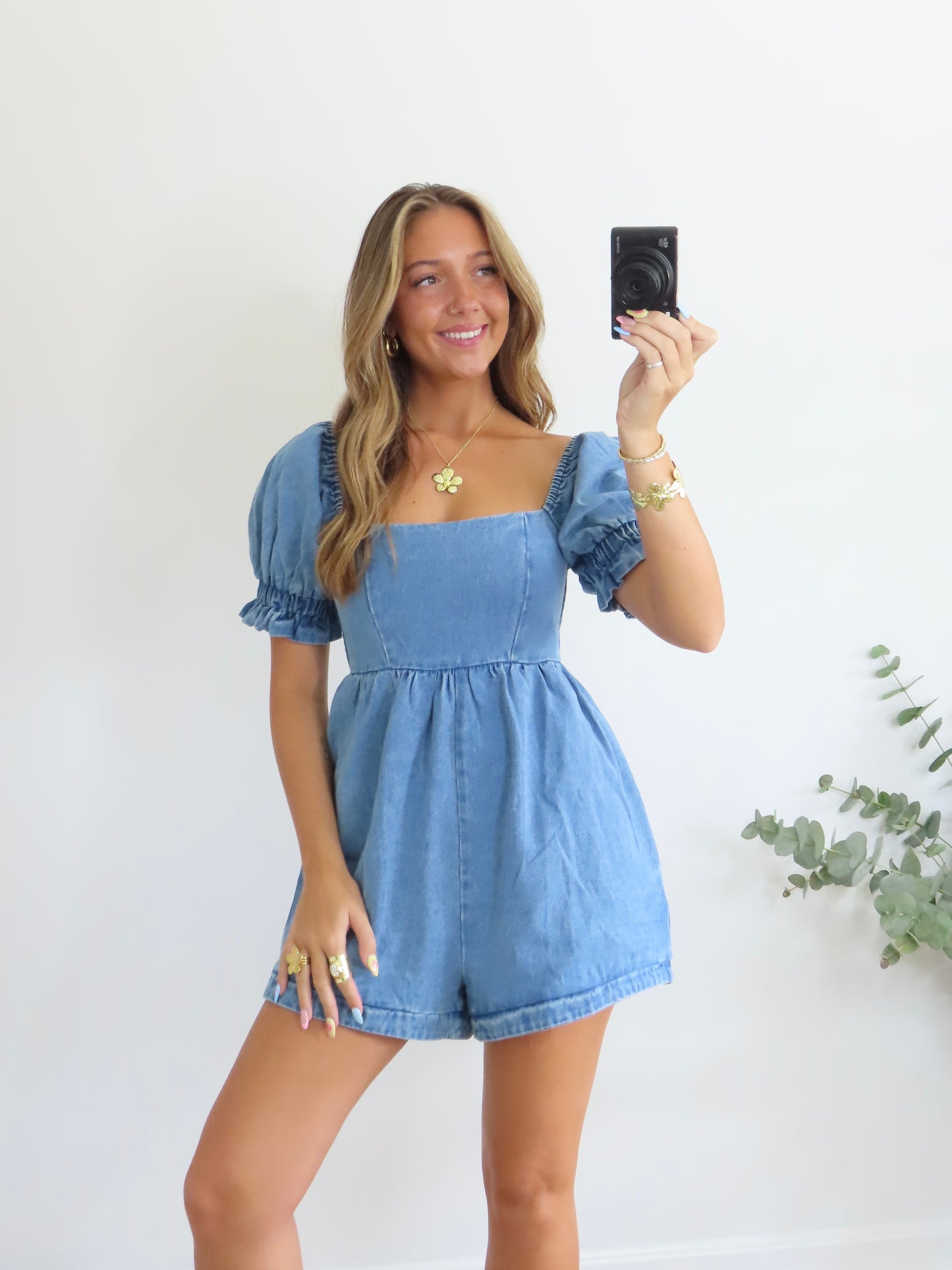 Falling For Denim Romper