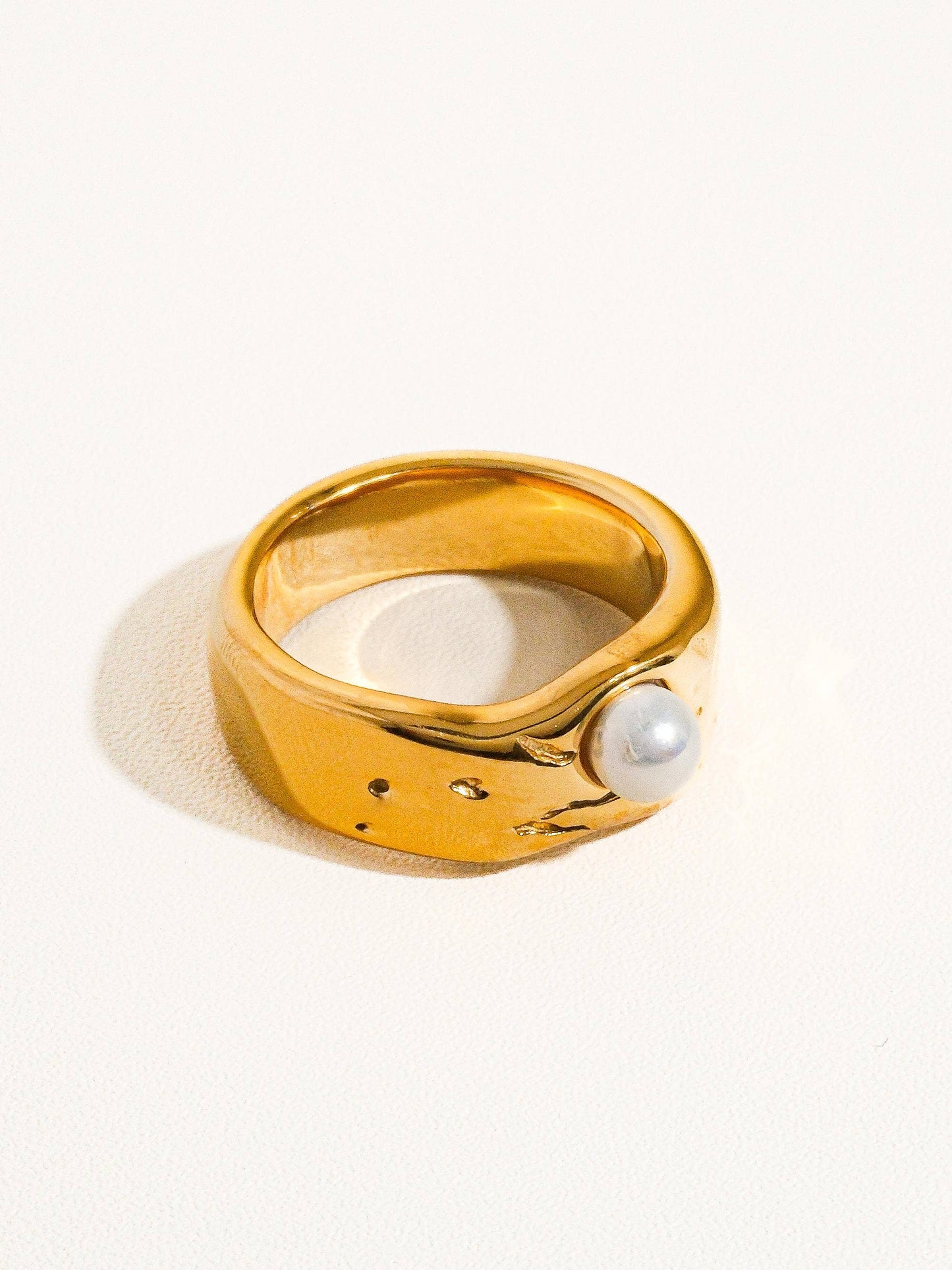 Golden Pearl Ring