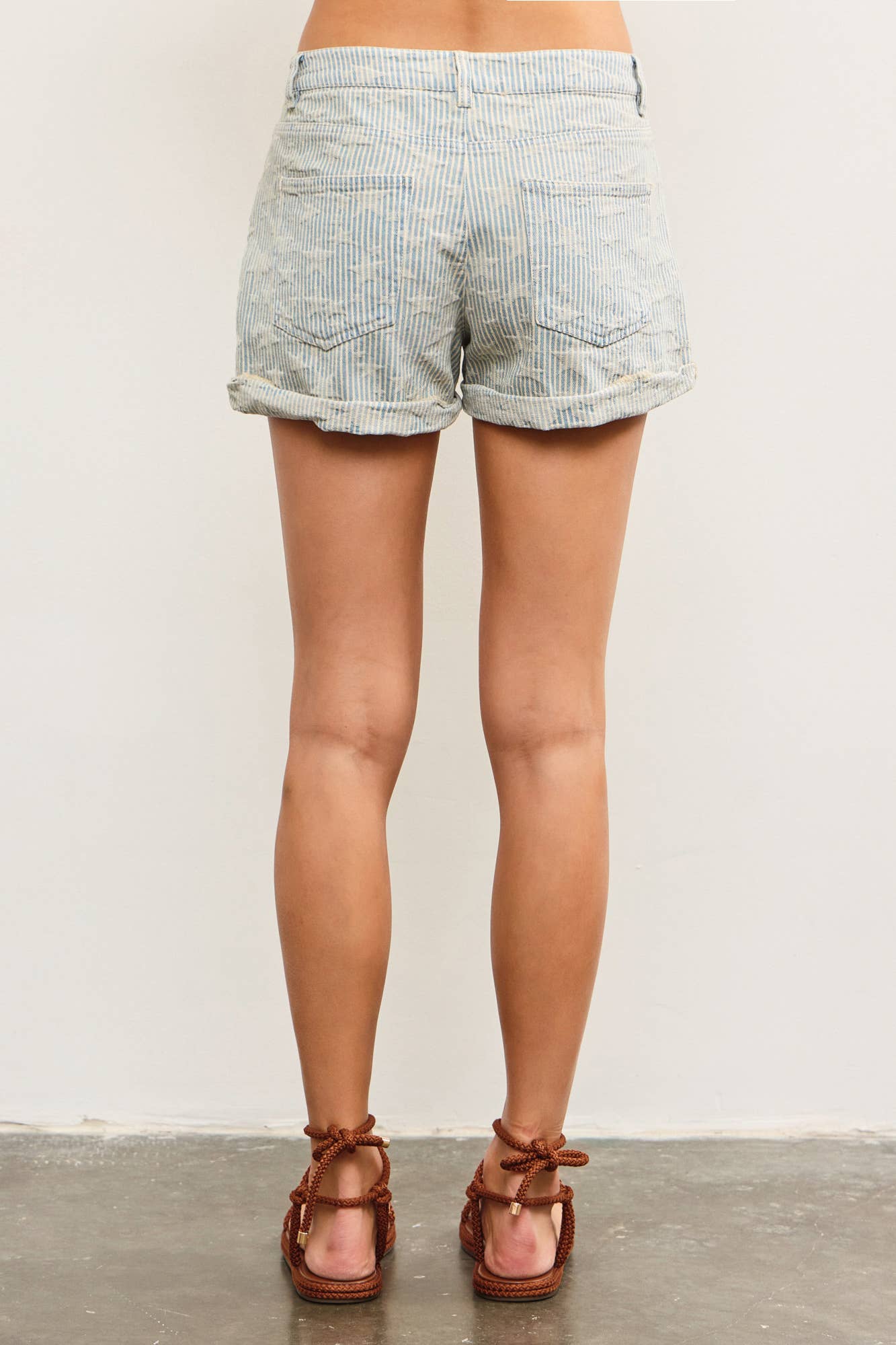 Stars & Stripes Jacquard Denim Shorts