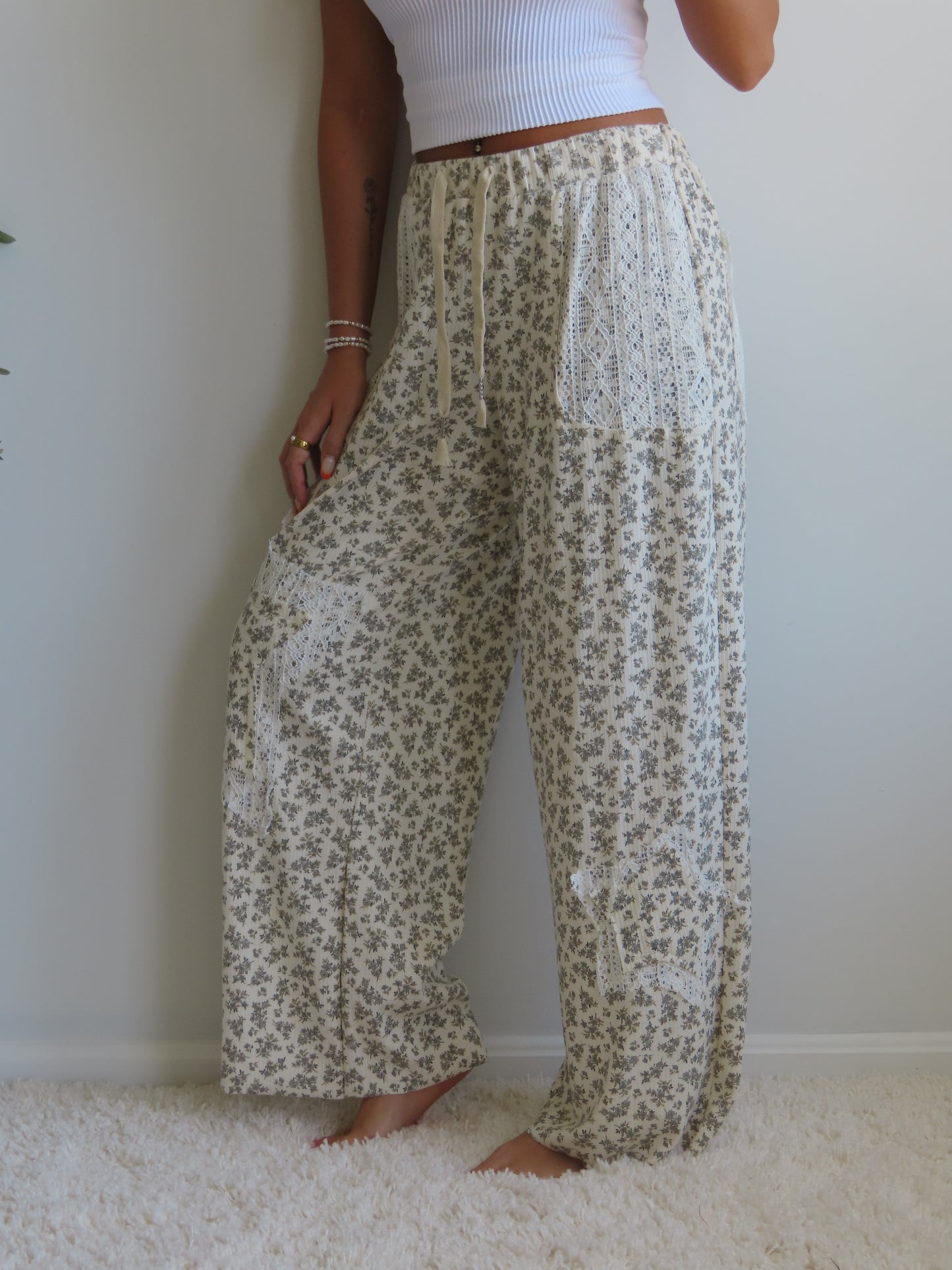 Lace & Wildflower Pants
