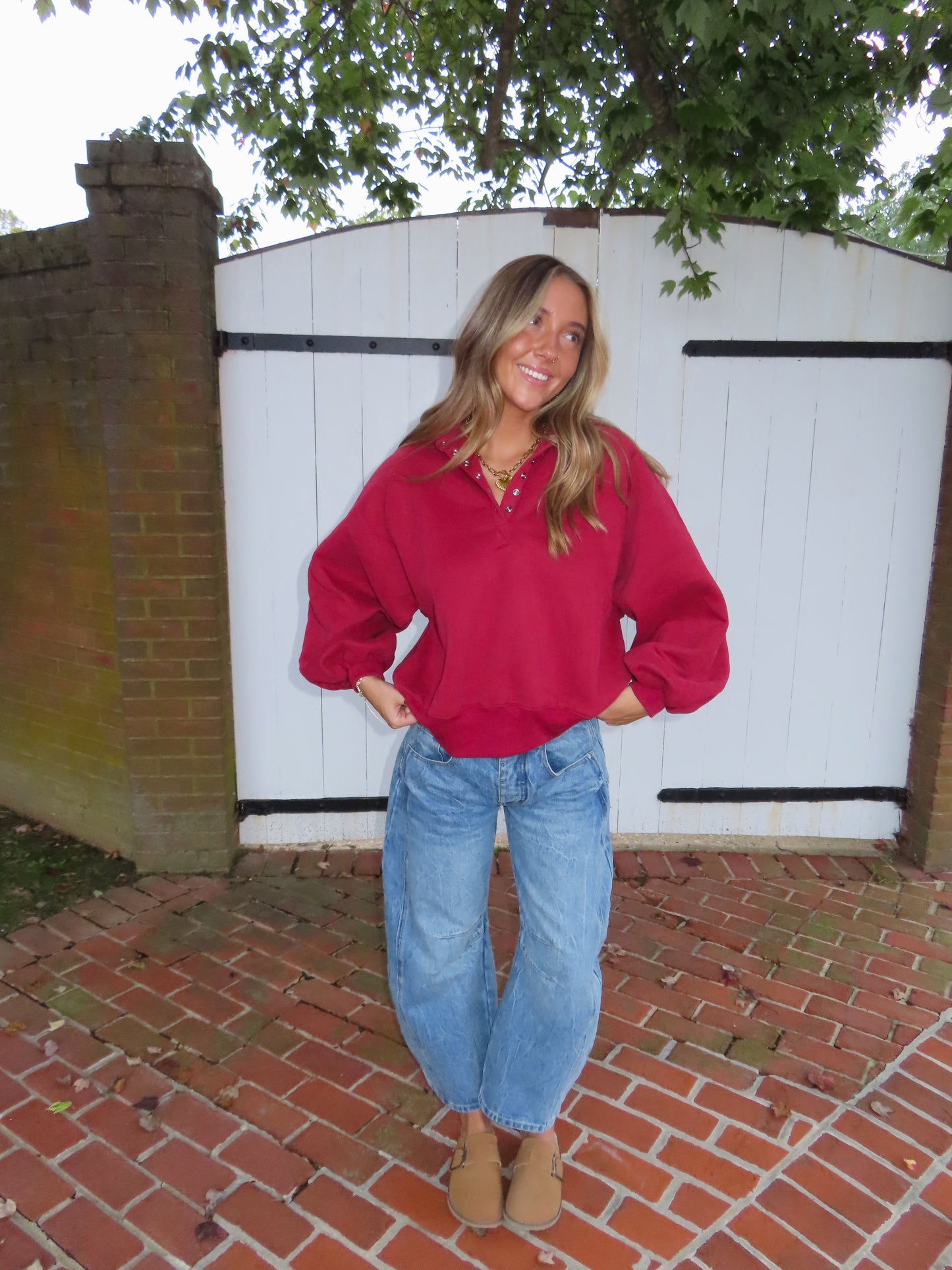 Cozy Crimson Pullover