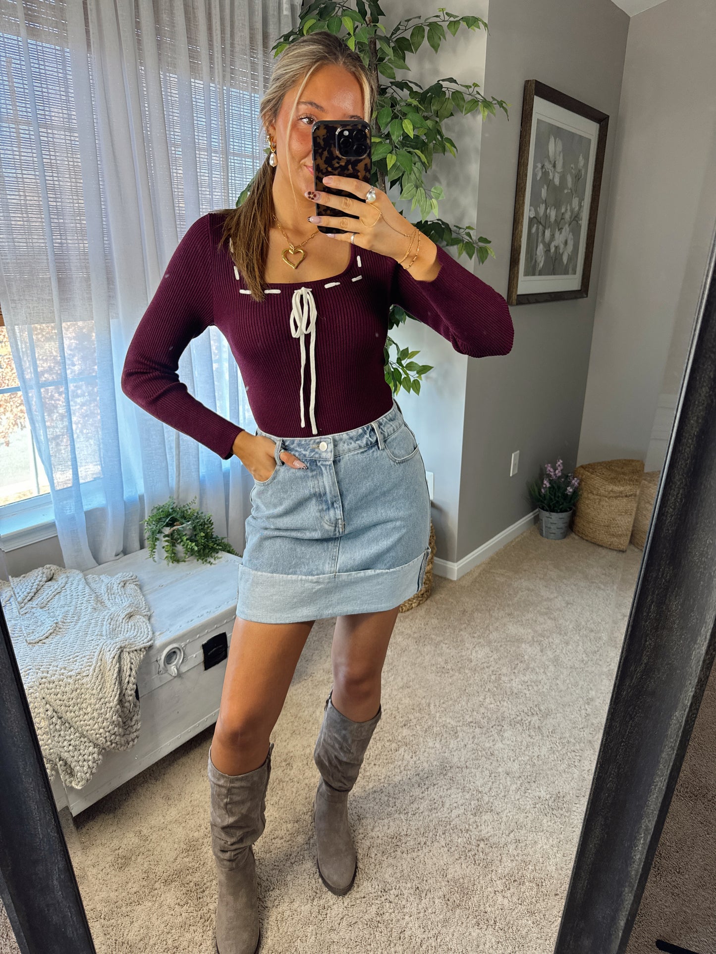 Denim skirt