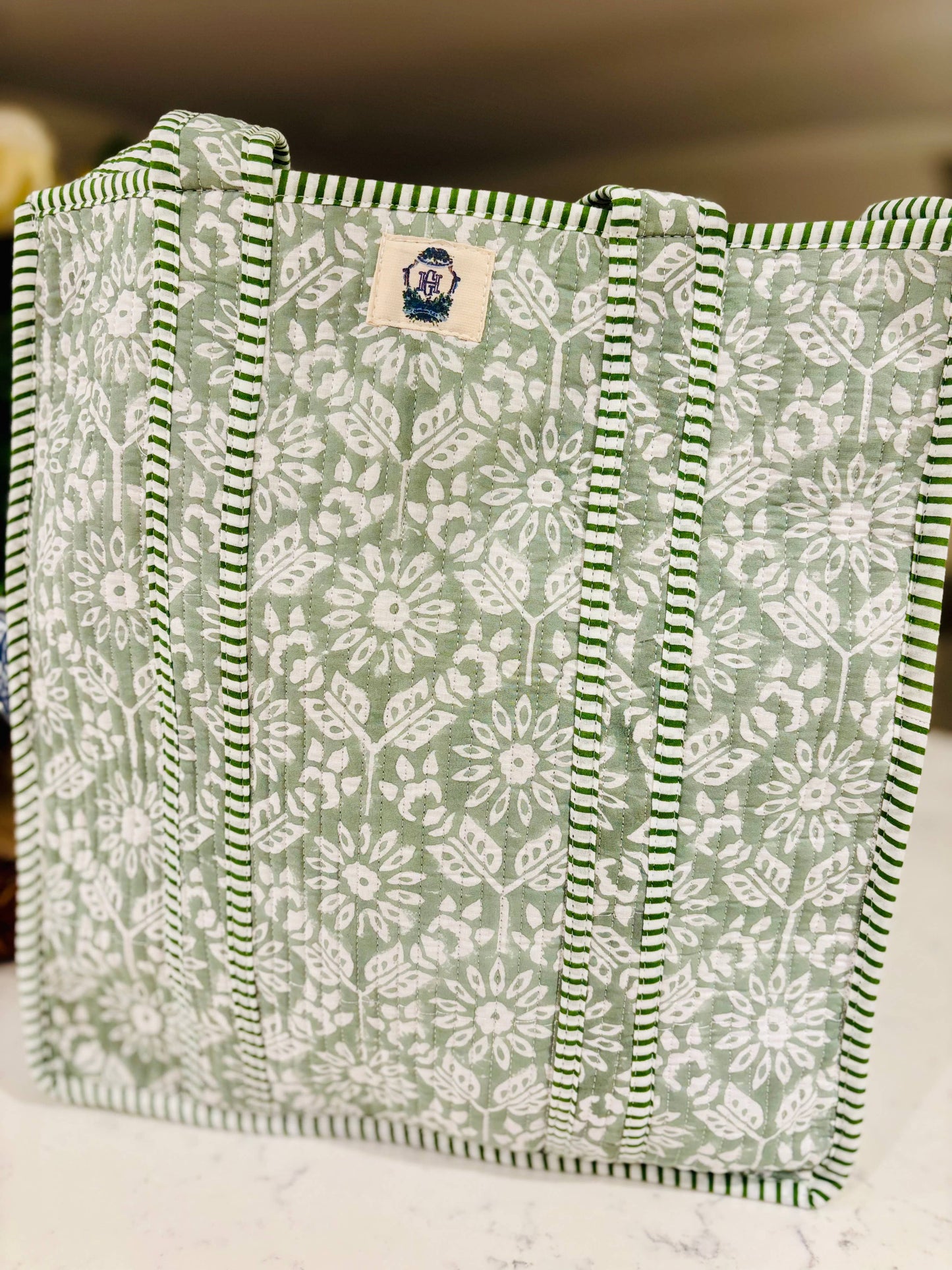 Fresh Picked Quilted Tote Bag