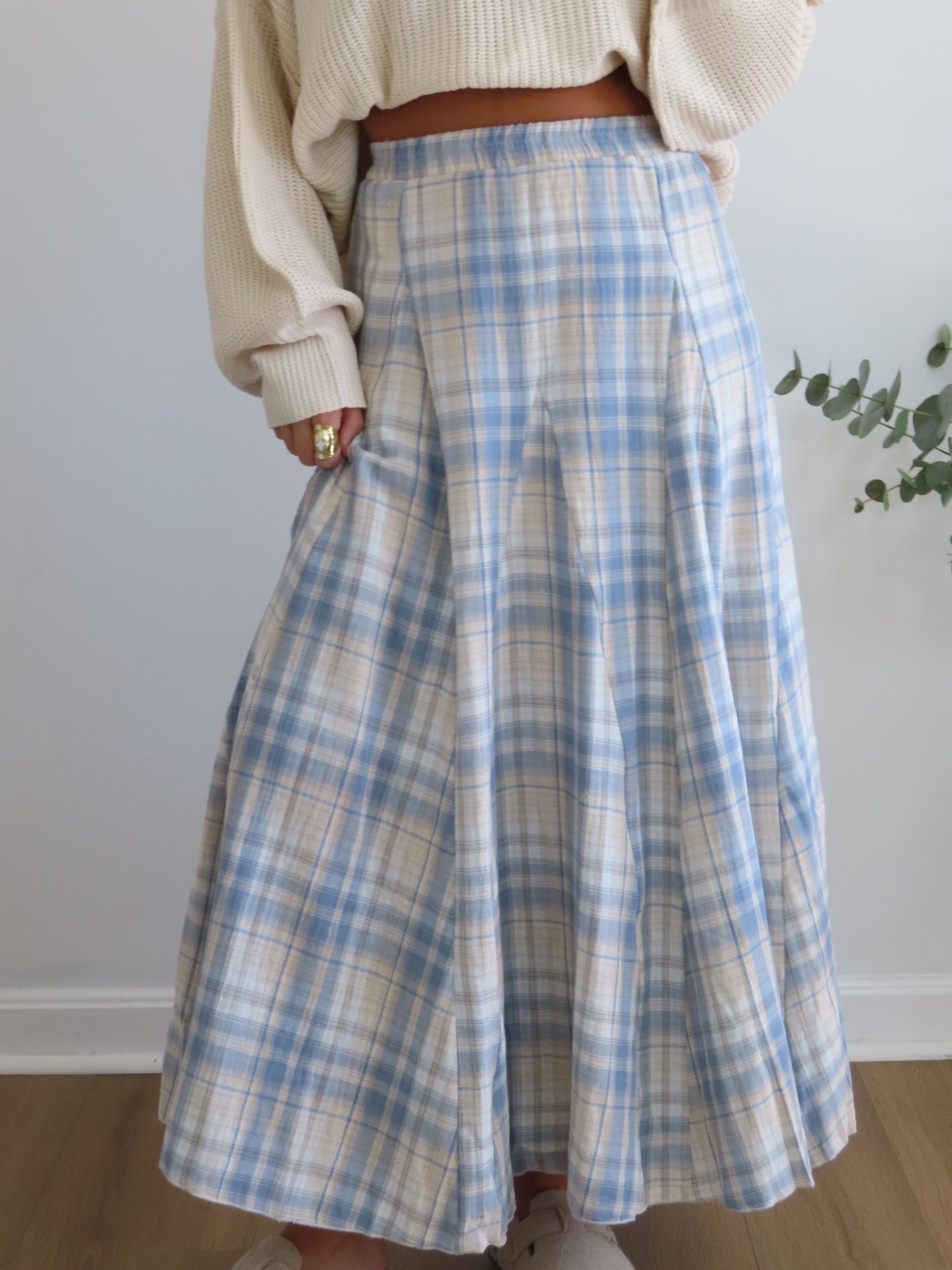 Autumn Lane Plaid Maxi Skirt