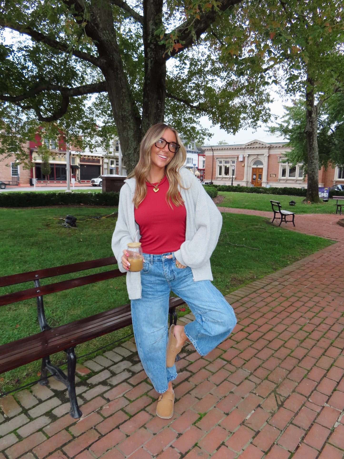 Autumn Stroll Zip Up (Grey)