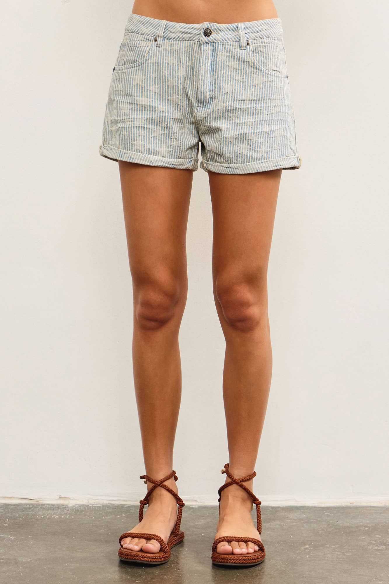 Stars & Stripes Jacquard Denim Shorts