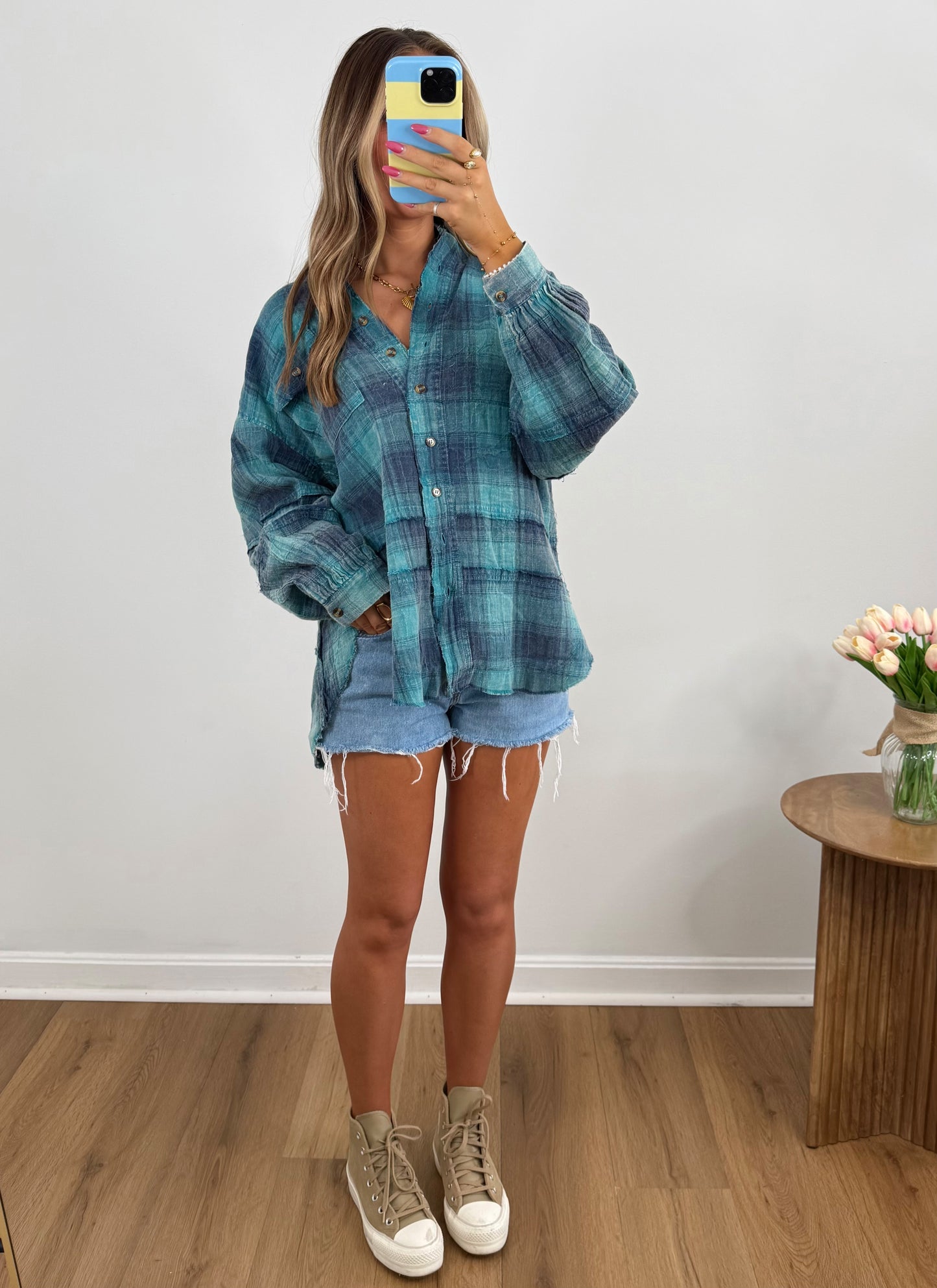 Spring Flannel- PINK