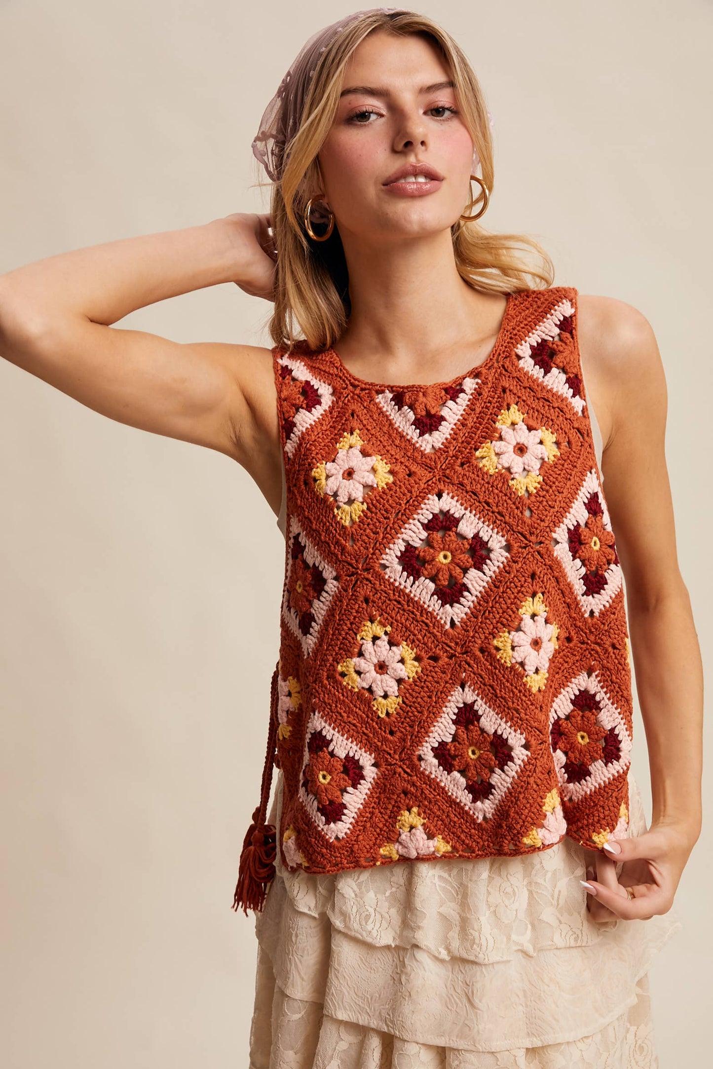Autumn Petals Crochet Top
