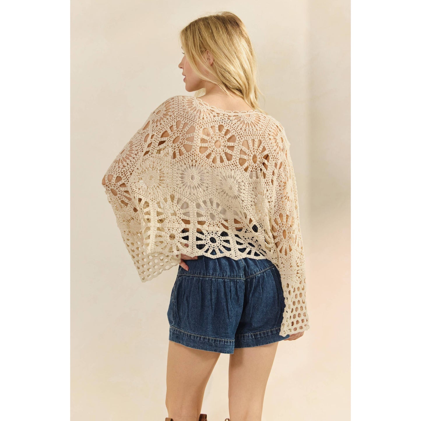 Falling Petals Crochet Cardigan