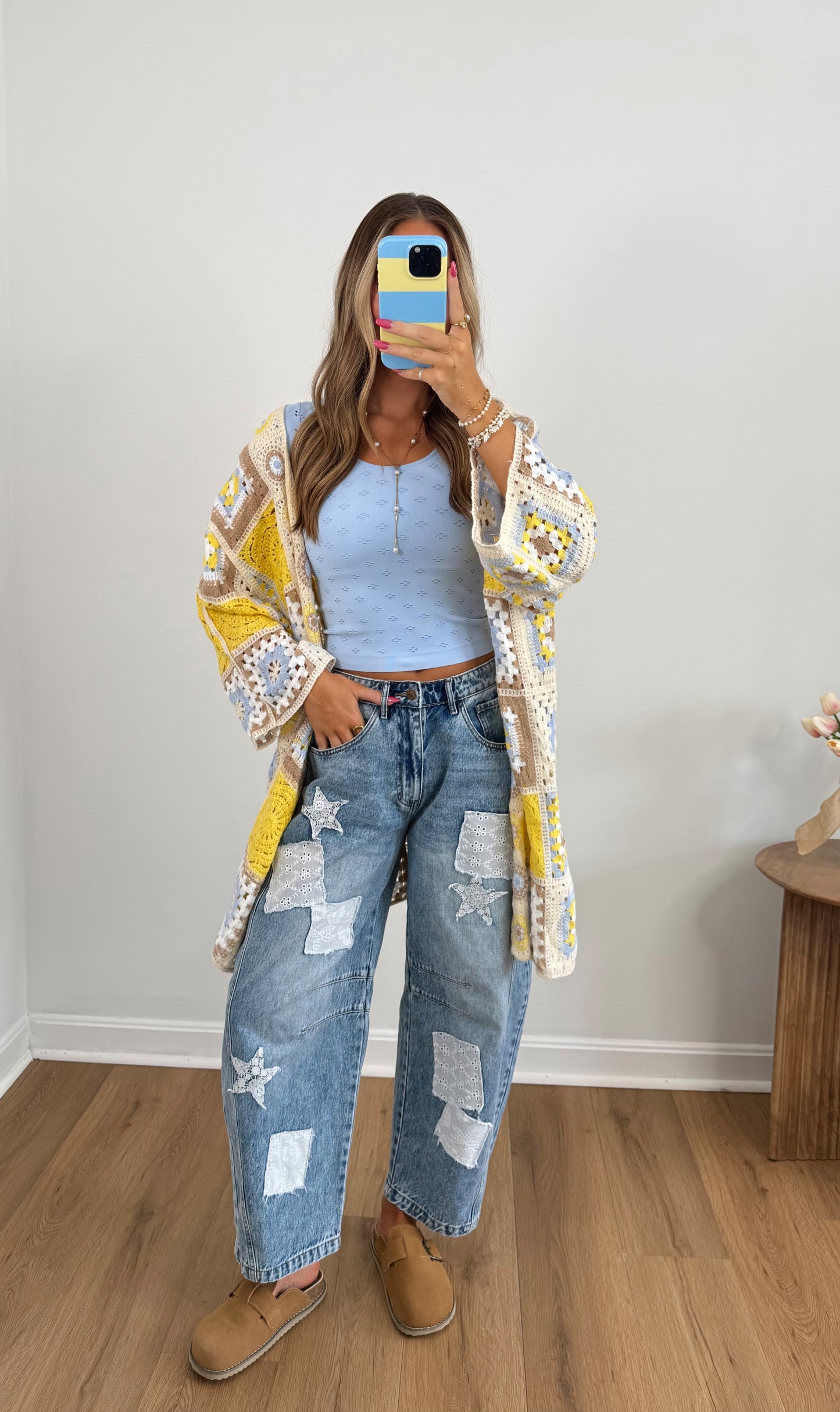 Lucky Stitch Barrel Jeans