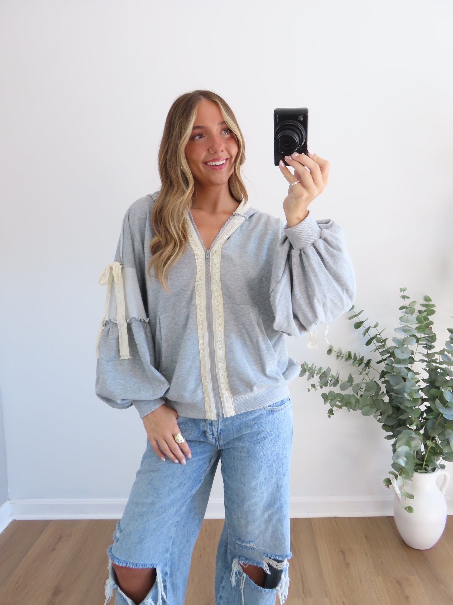 Cottage Lace Zip-Up