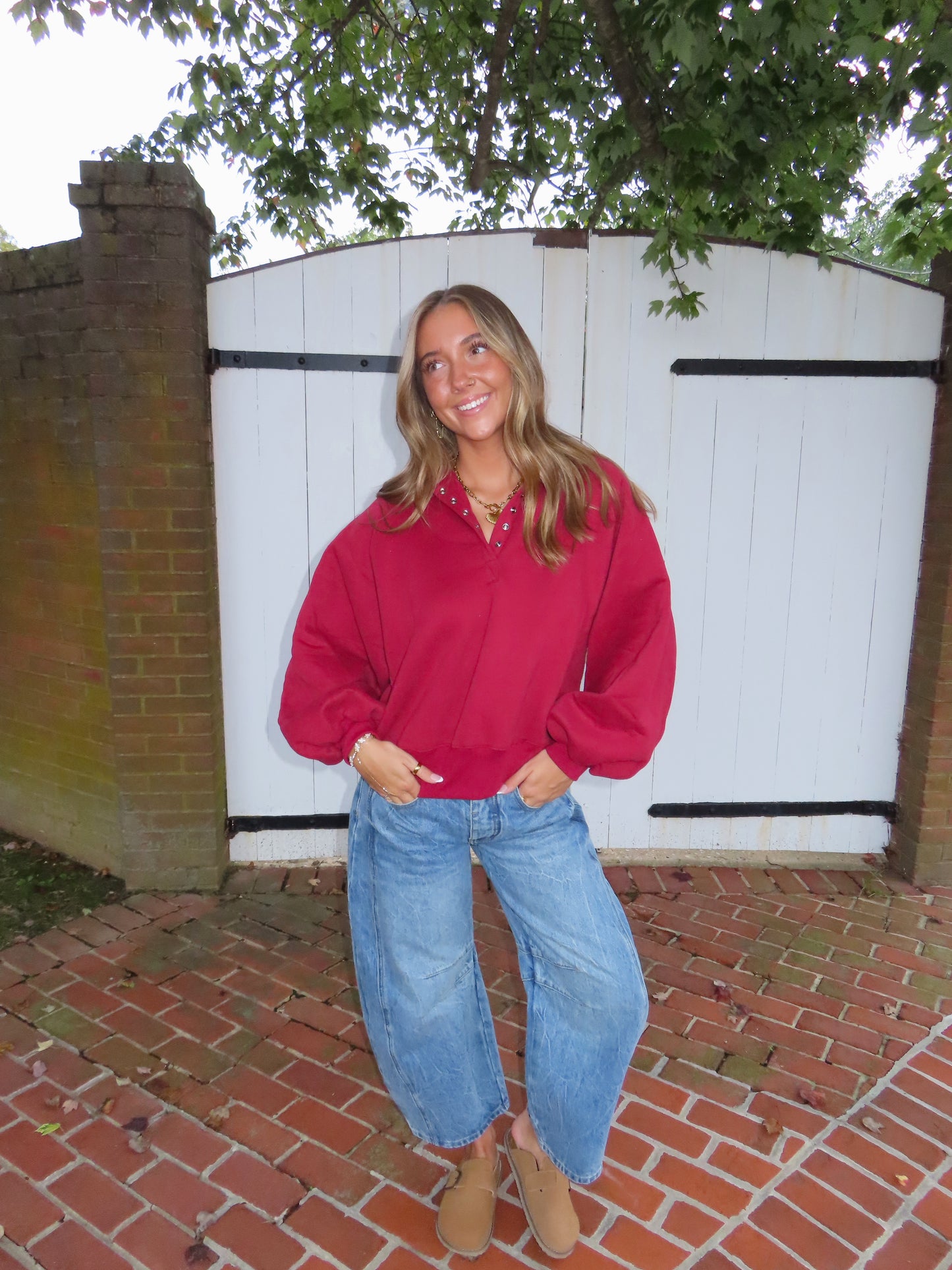 Cozy Crimson Pullover