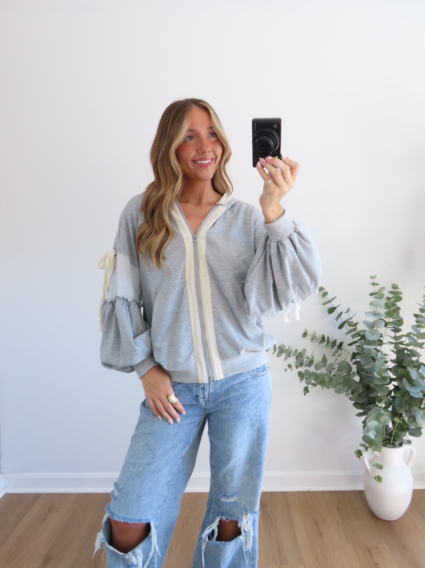 Cottage Lace Zip-Up