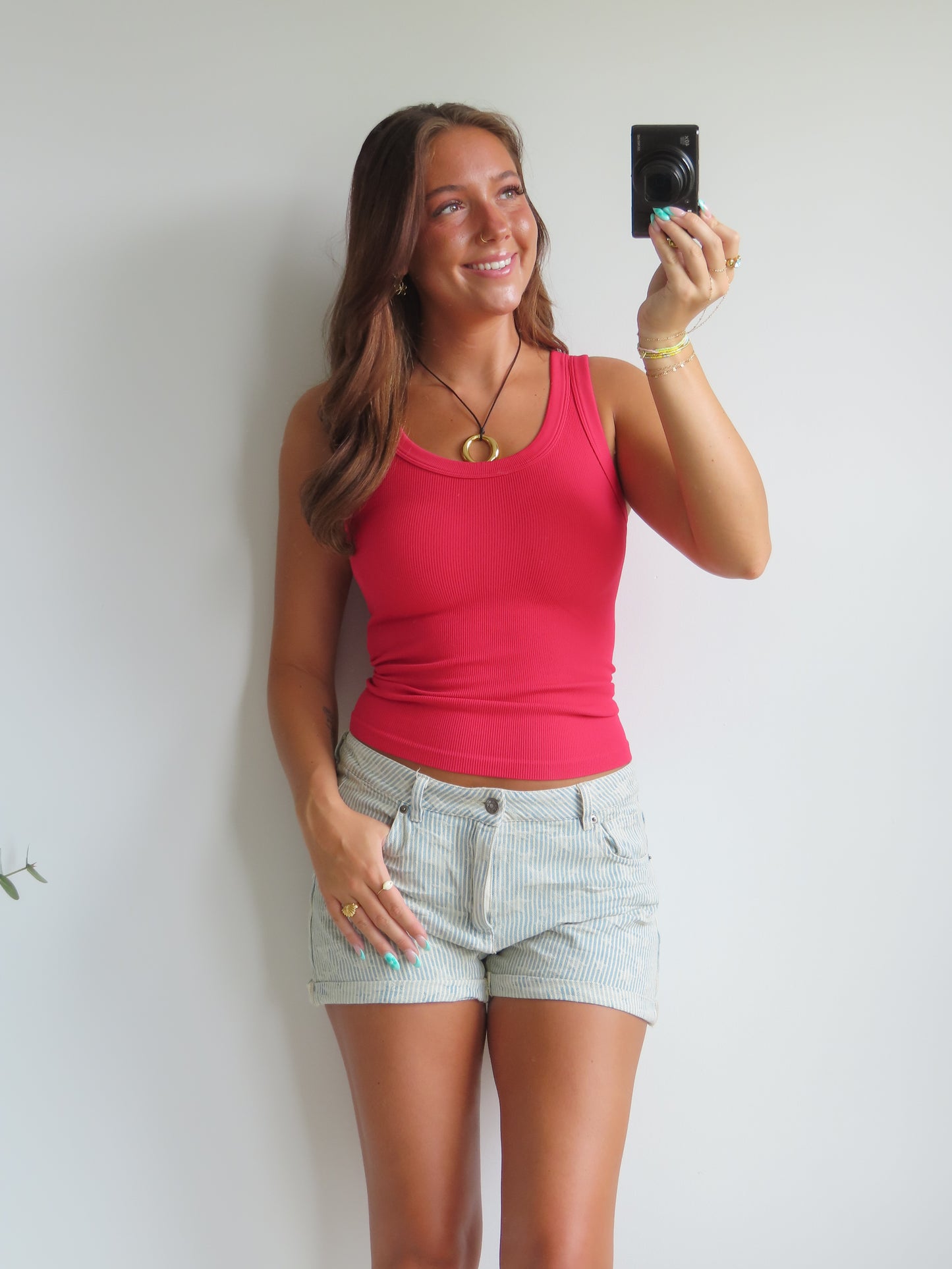 Stars & Stripes Jacquard Denim Shorts