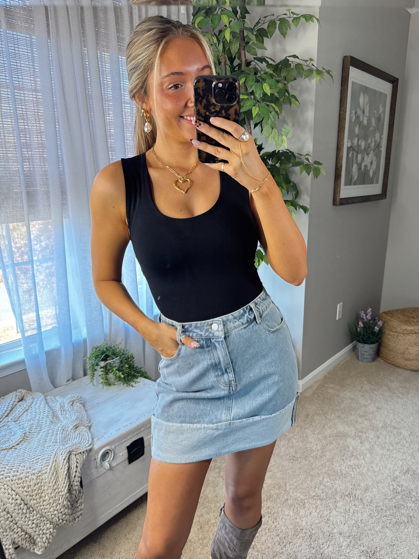 Denim skirt