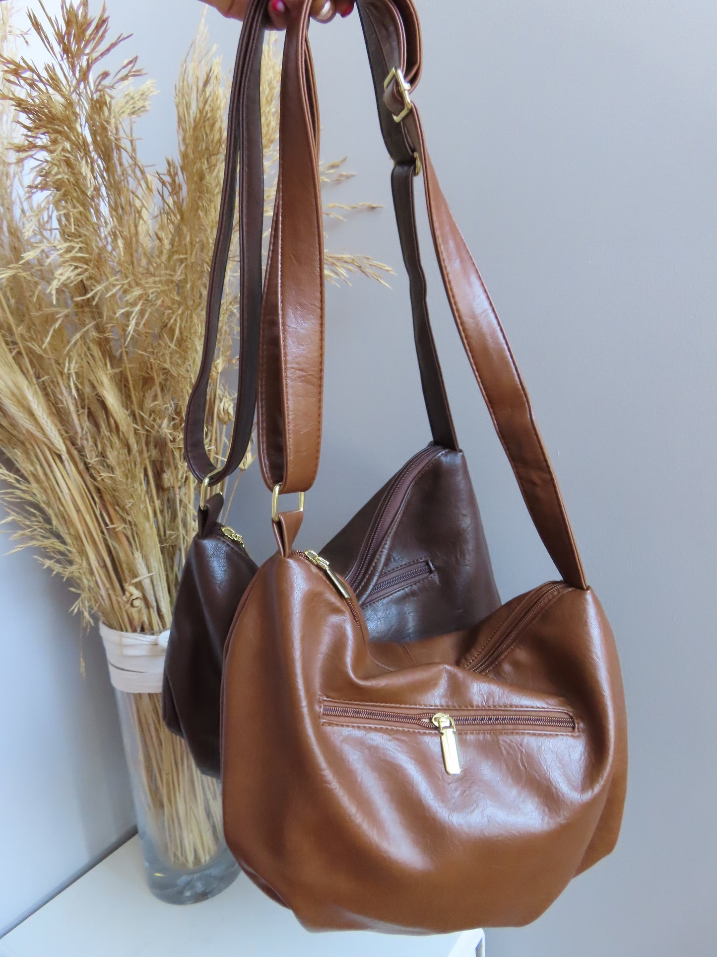 Maple & Mocha Slouch Bag