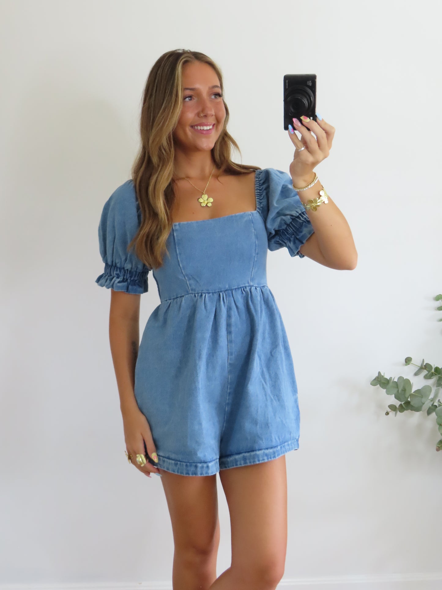 Falling For Denim Romper