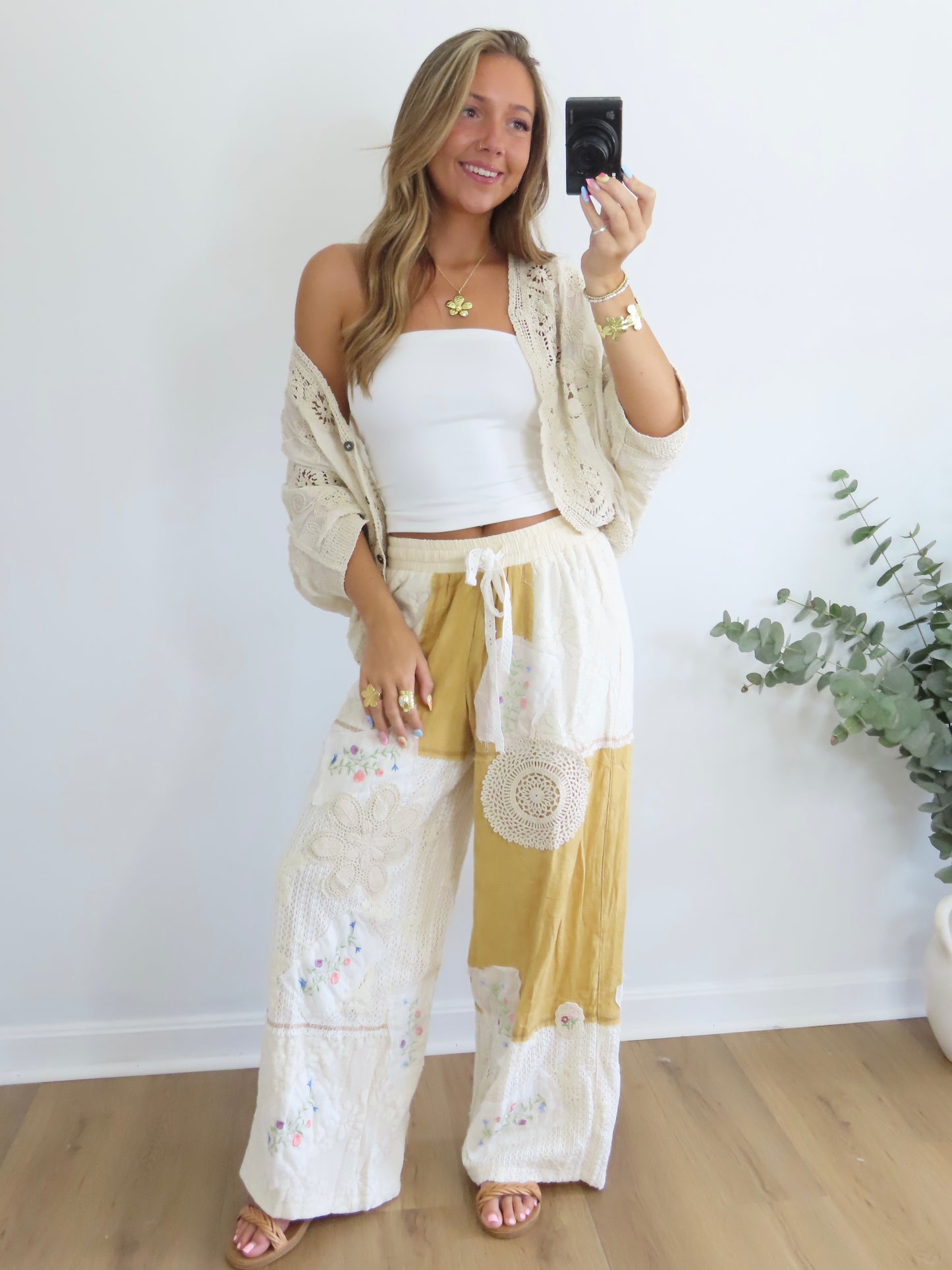 Sweet Stitch Pants- Honey Gold