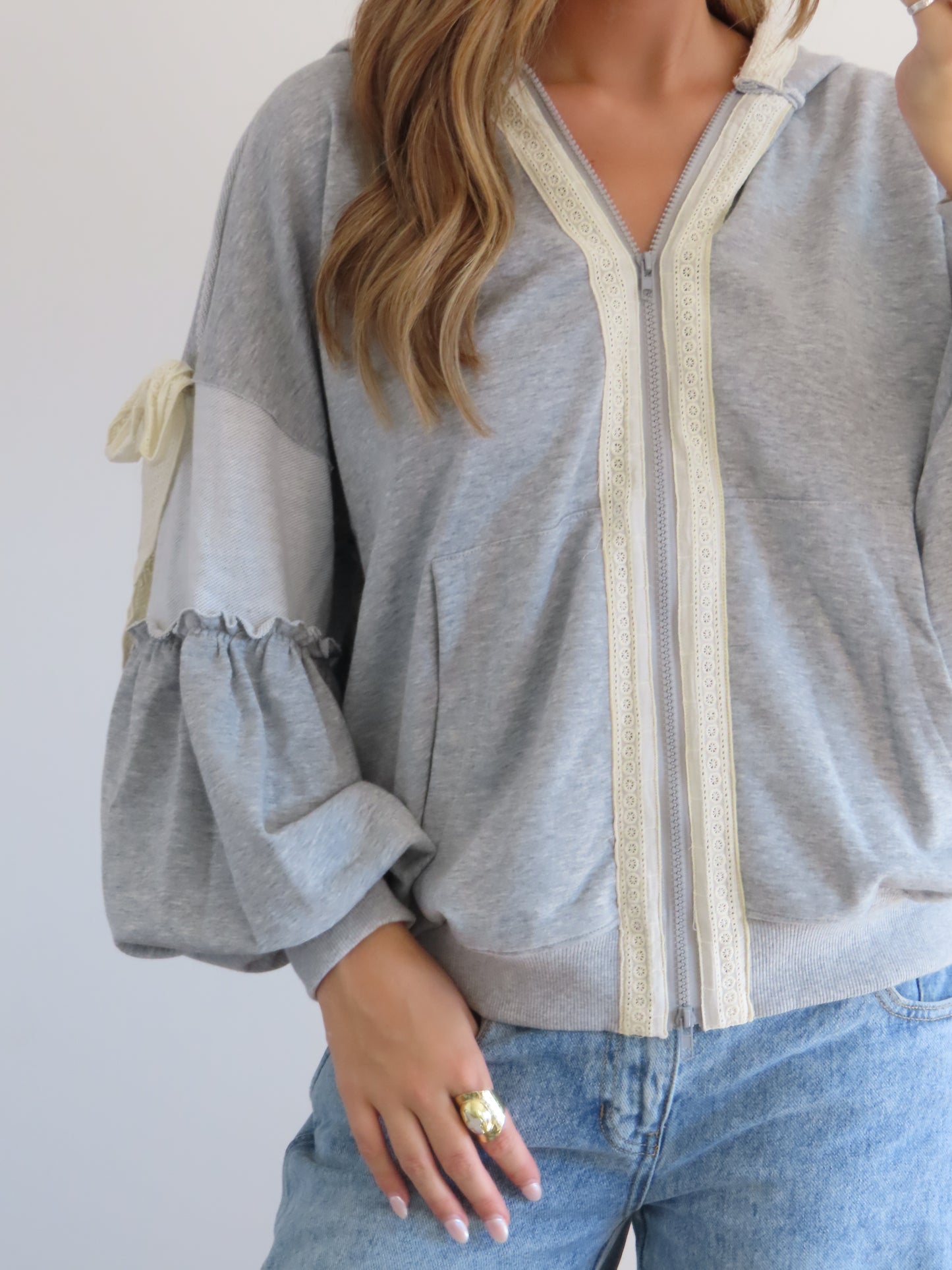 Cottage Lace Zip-Up