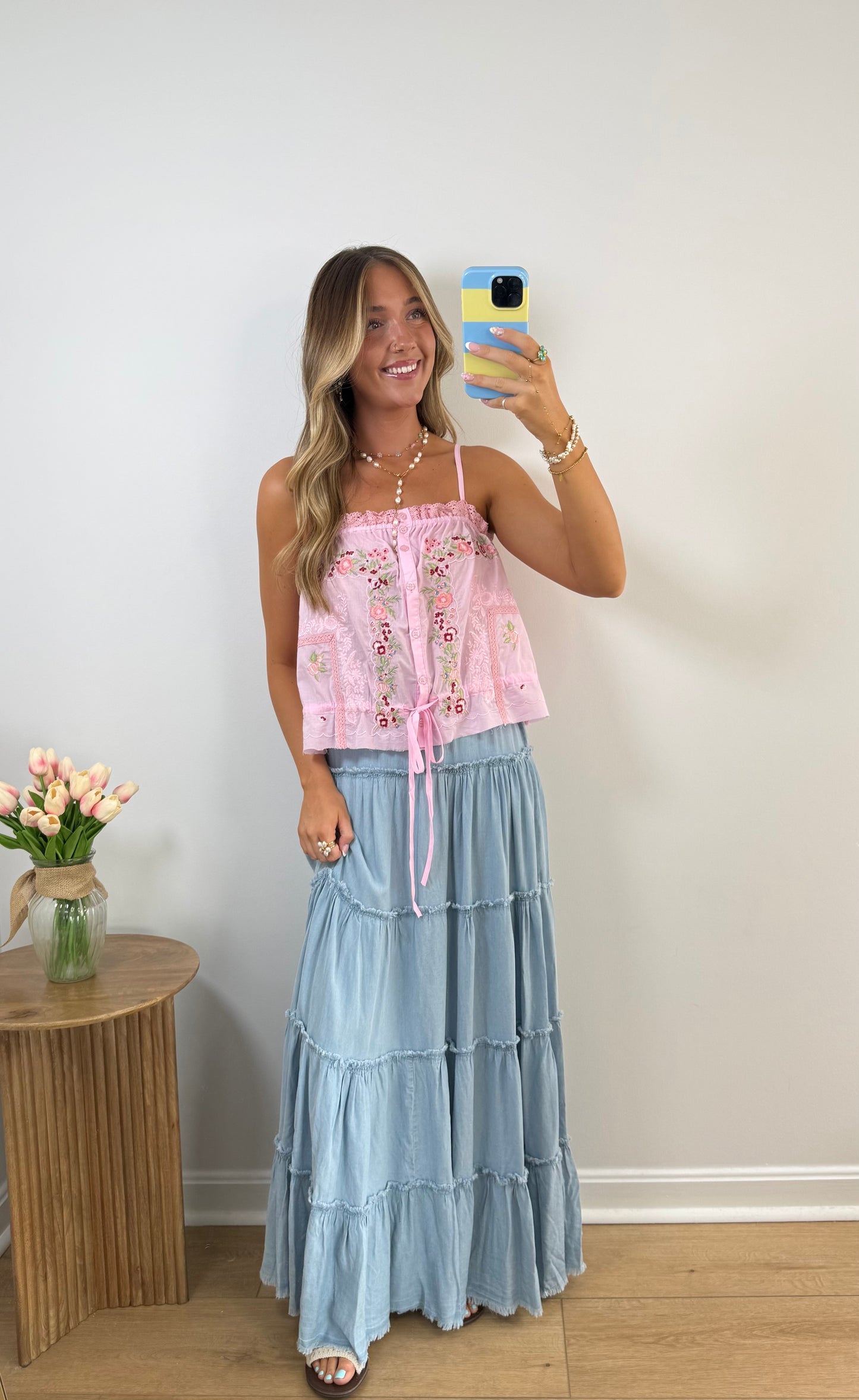 Skylar Ruffle Maxi Skirt