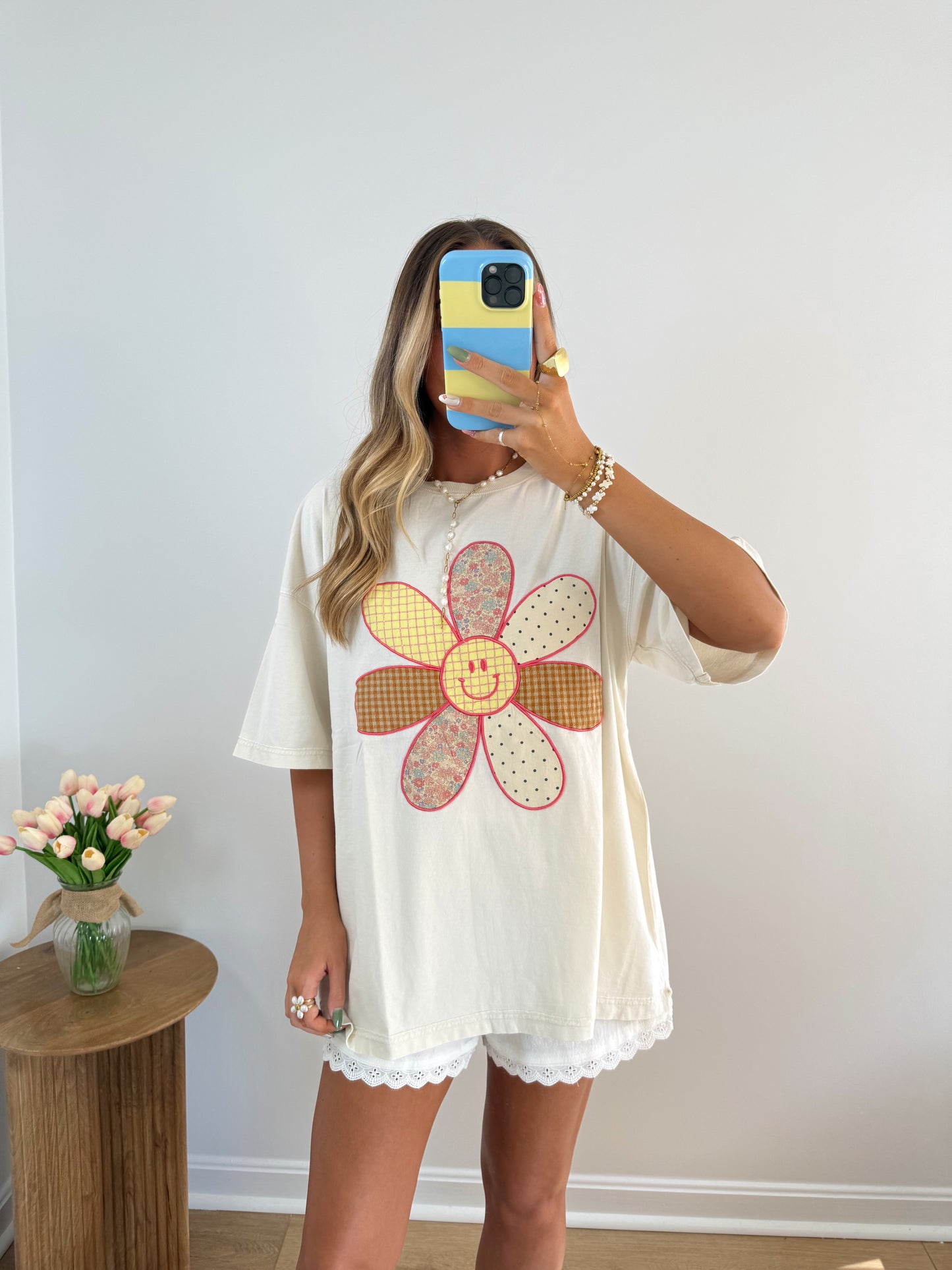 Happy Days Tee- Ivory