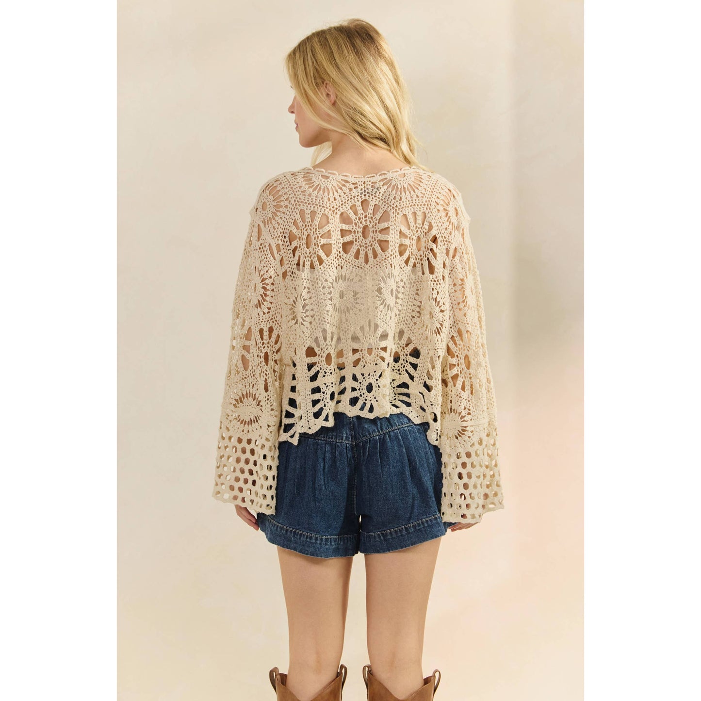 Falling Petals Crochet Cardigan