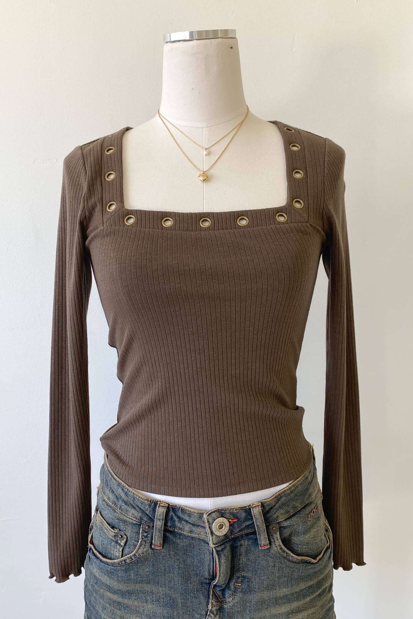 Nova Grommet Long Sleeve Top