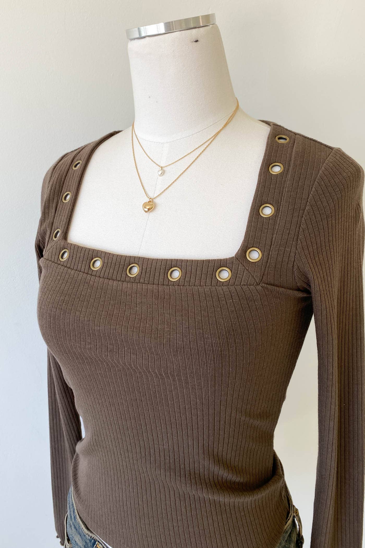 Nova Grommet Long Sleeve Top