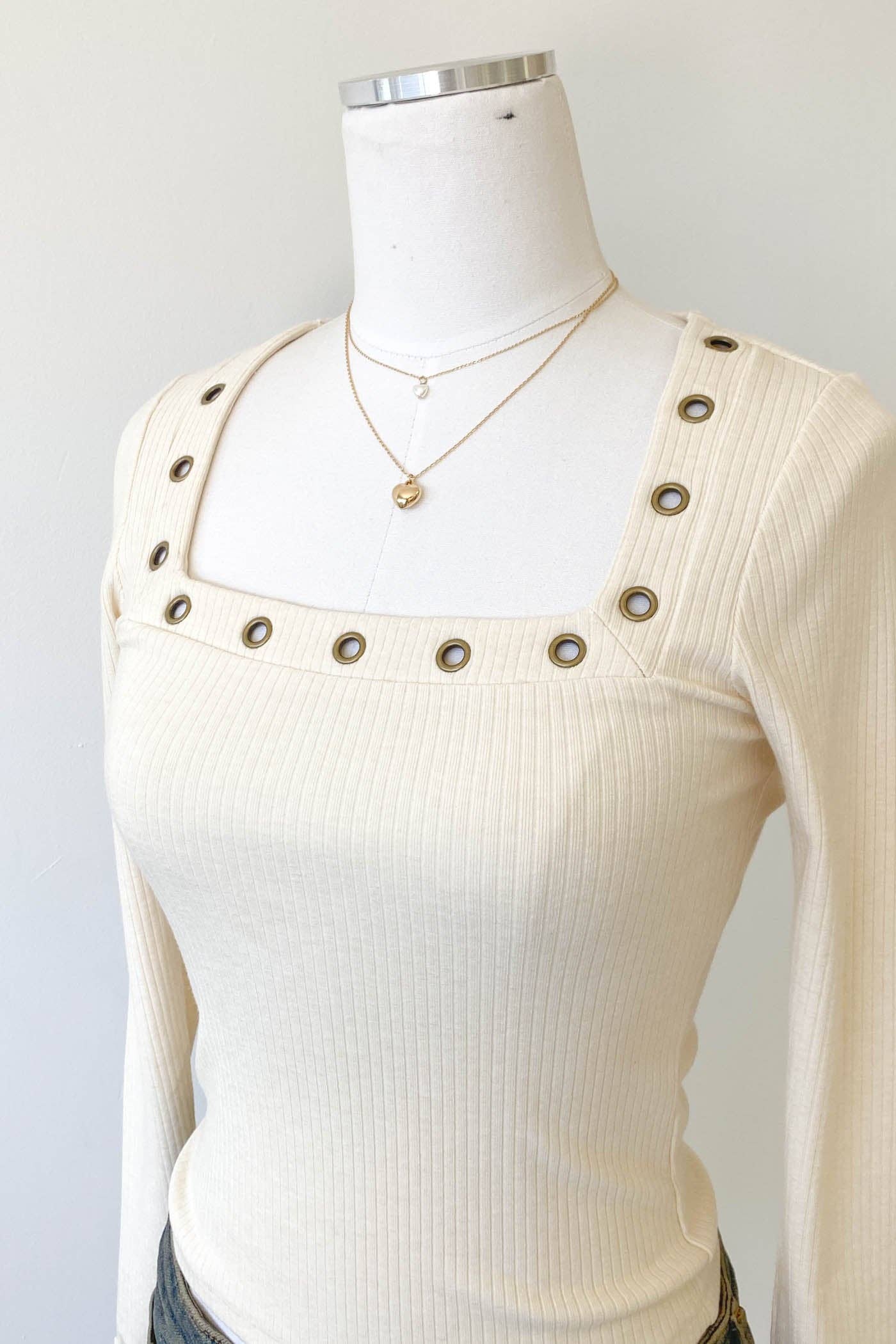 Nova Grommet Long Sleeve Top