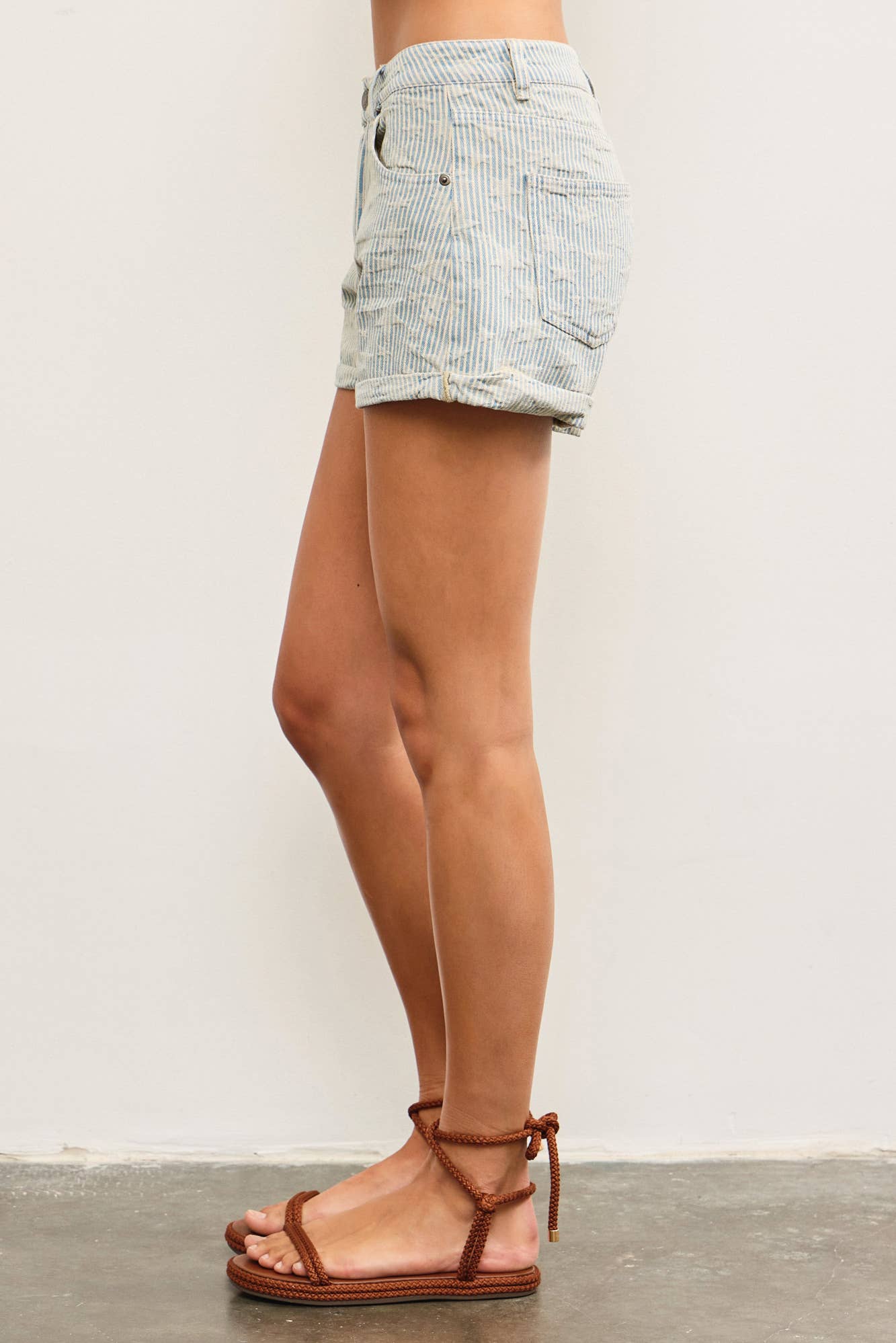 Stars & Stripes Jacquard Denim Shorts