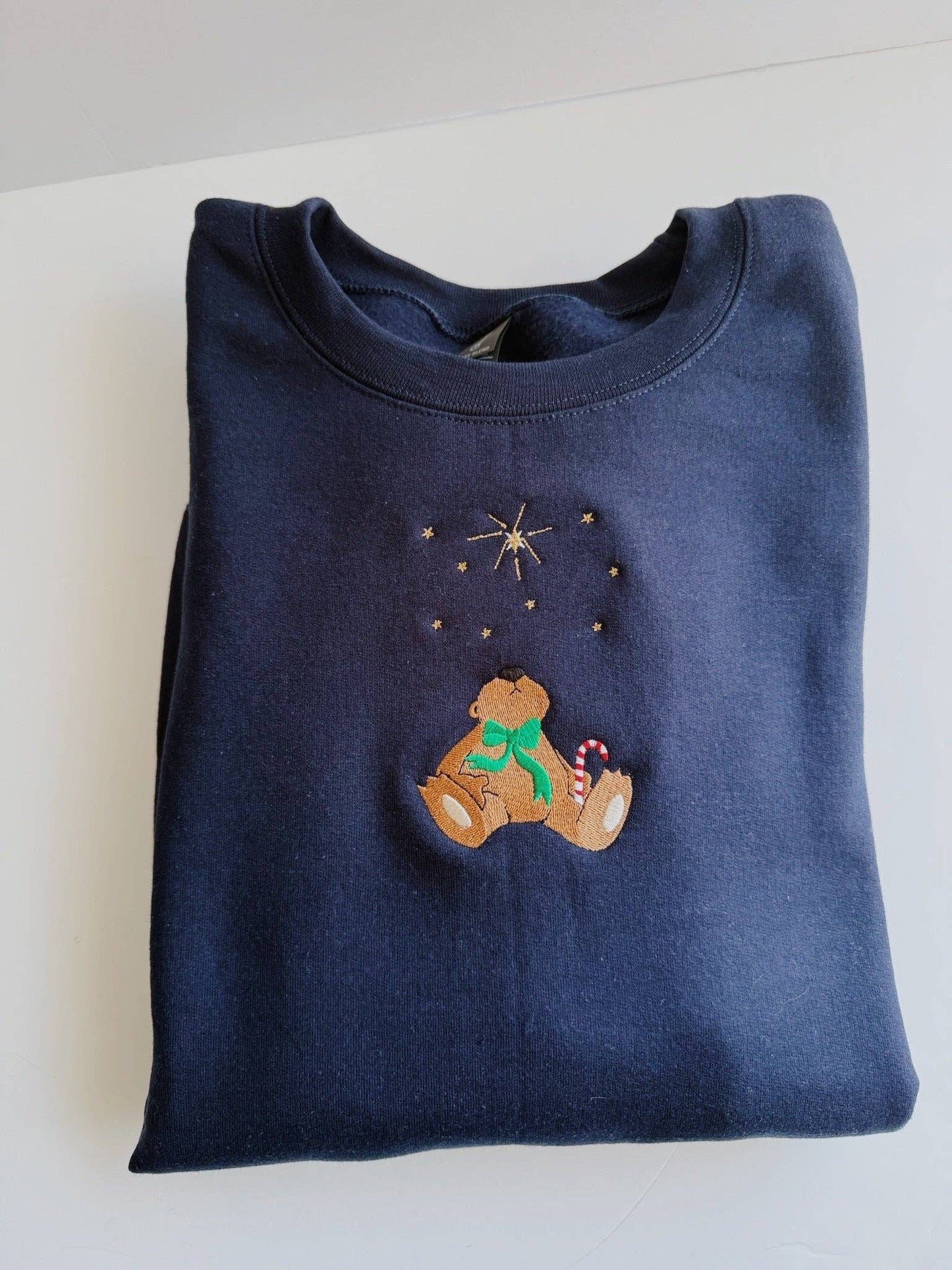 Stargazing Bear Embroidered Sweatshirt