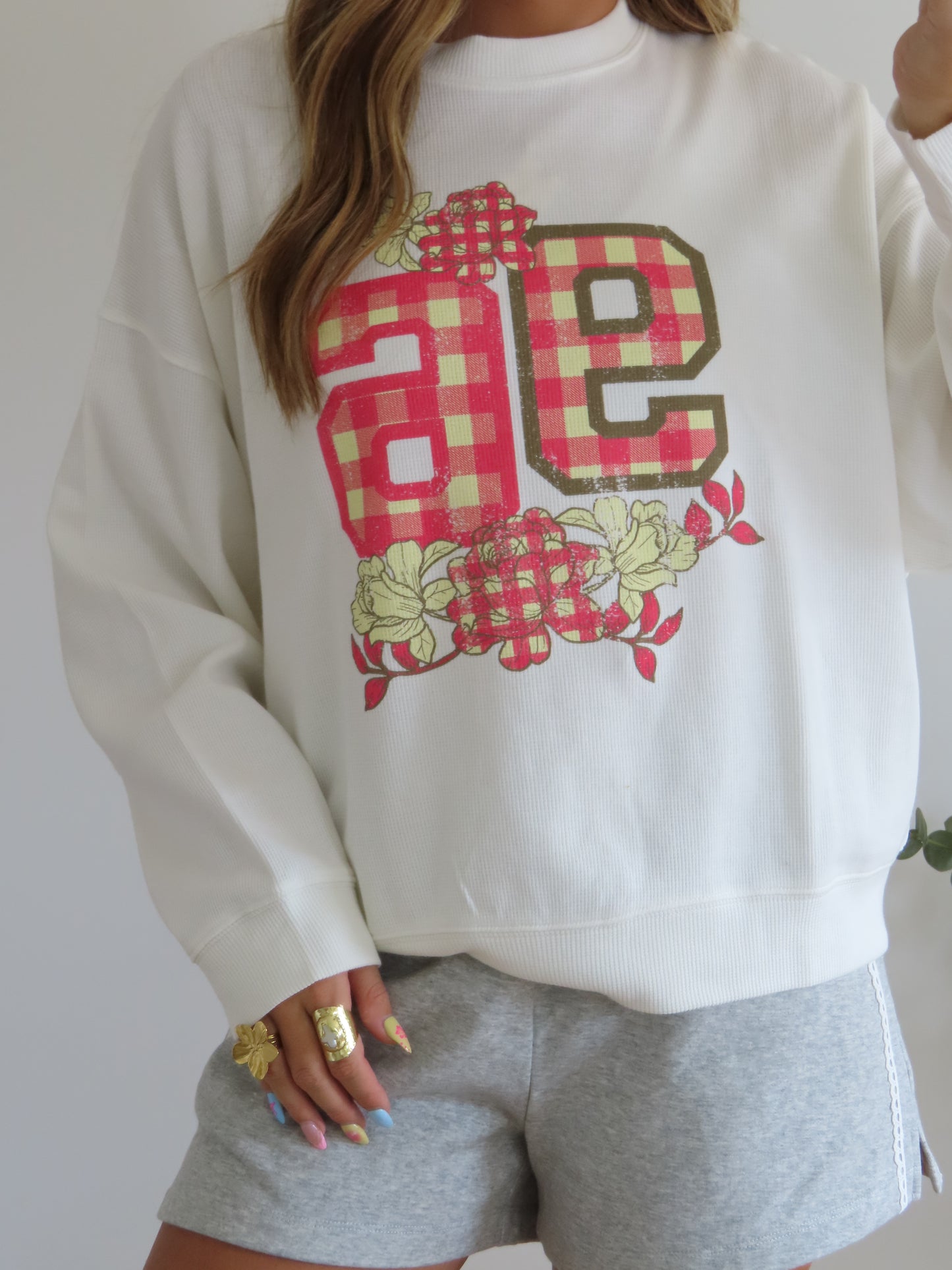 Cutest On Campus Thermal Graphic Top
