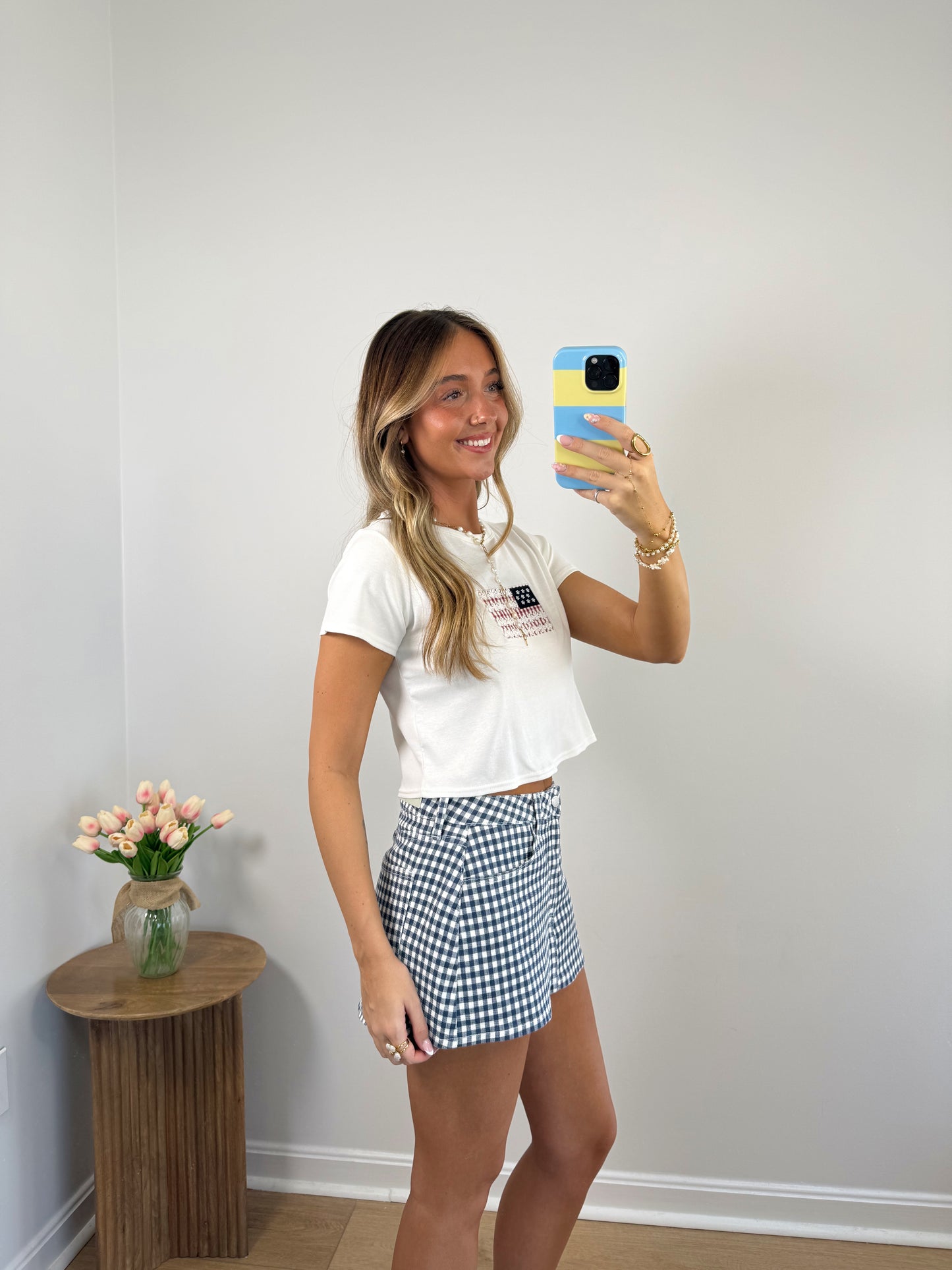 Gingham Skort