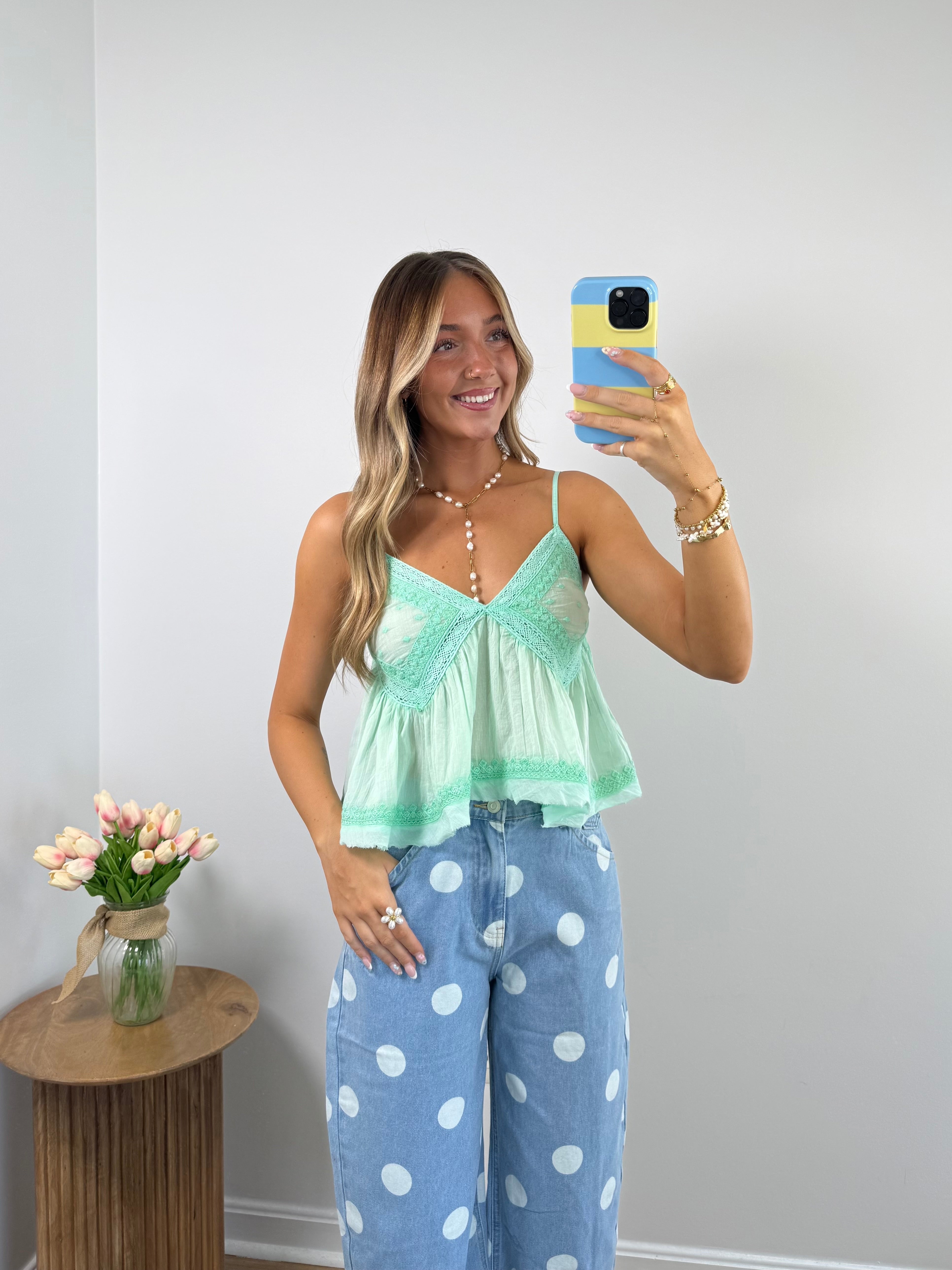 Delilah Tank- Mint