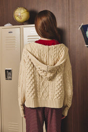 Cable Knit Zip Up