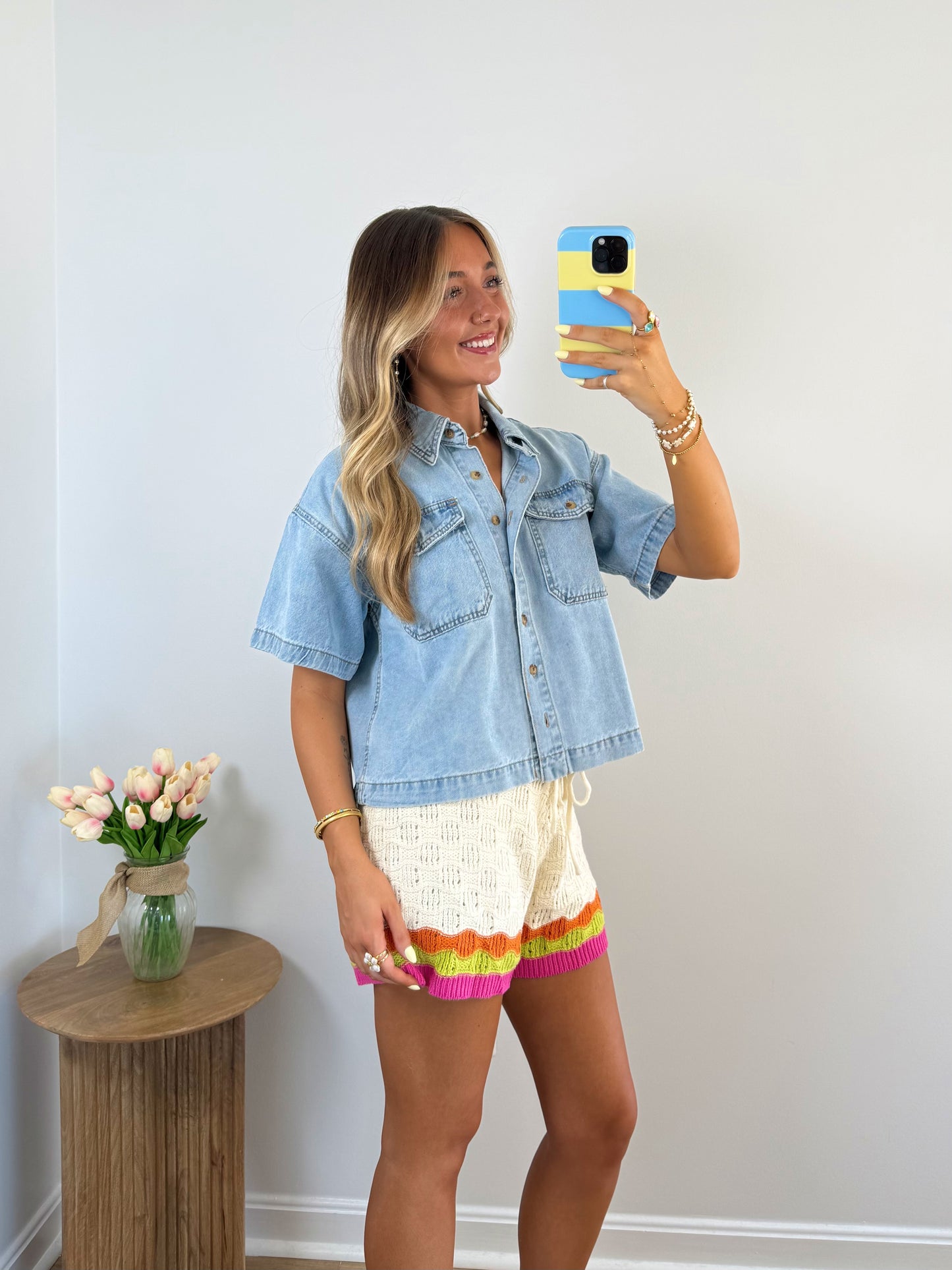 Tropical Crochet Shorts