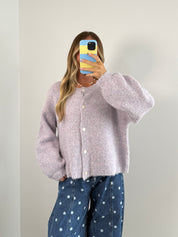 Wisteria Fuzzy Cardi - Lavender