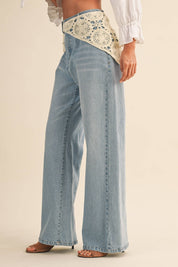 Charlie Crochet Scarf Accent Jeans