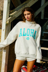 Hawaii/Aloha Reversible Mock Neck