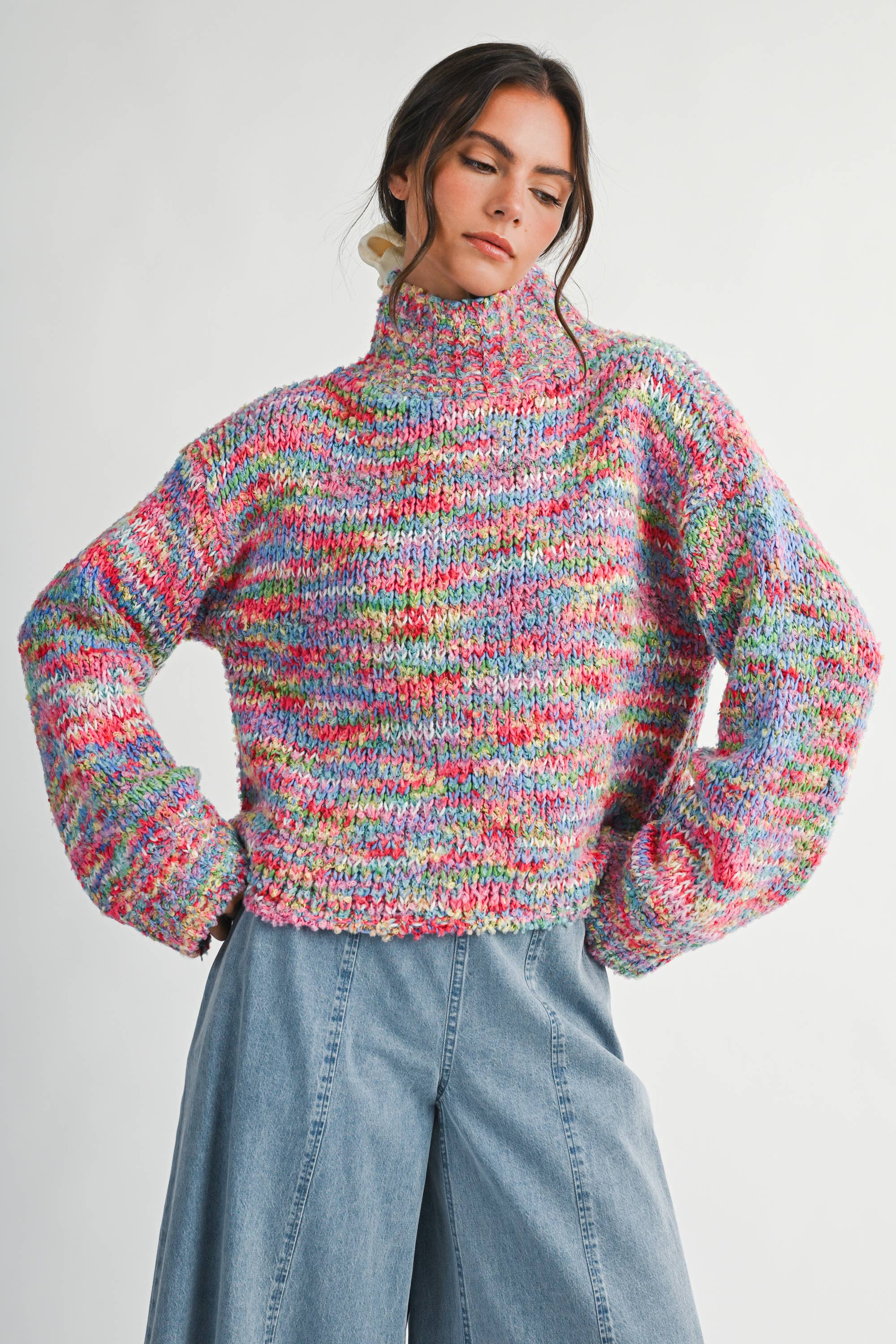 Confetti Turtleneck Sweater