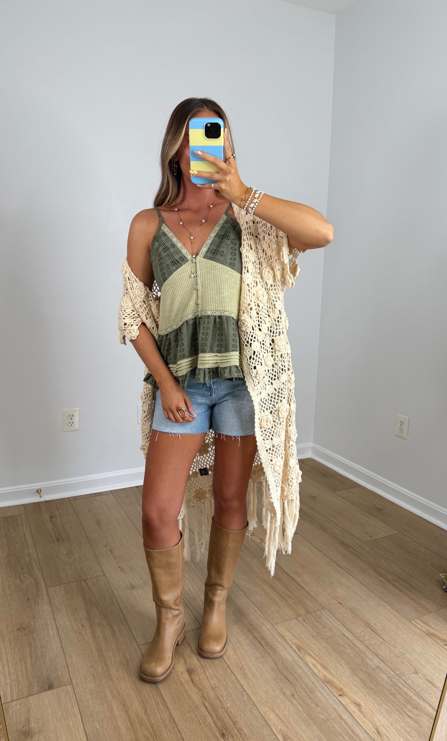 Golden Coast Crochet Cardigan