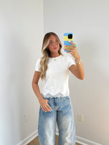 Delany Lace Trim Top