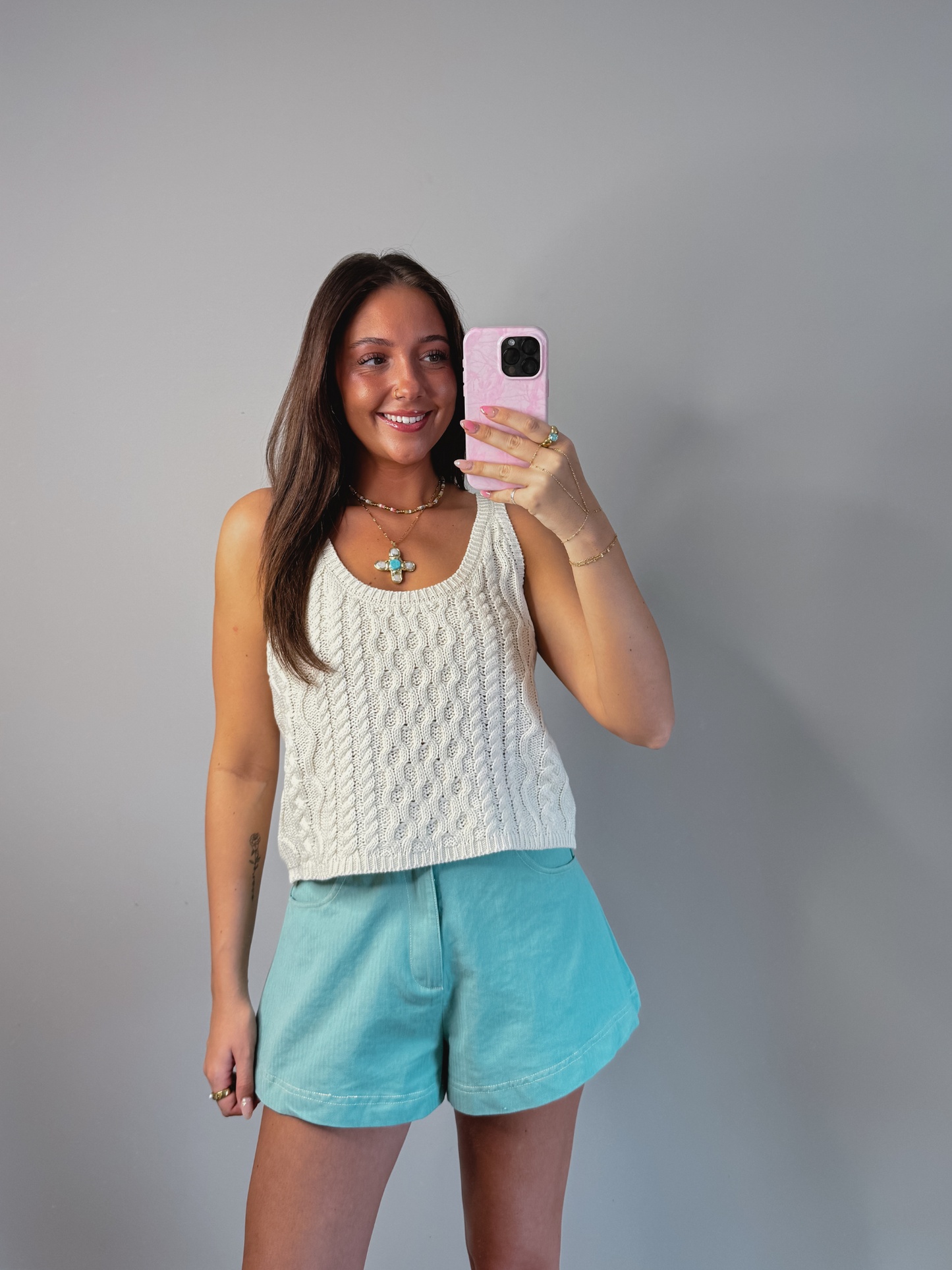 Oceanside Cable Knit Tank